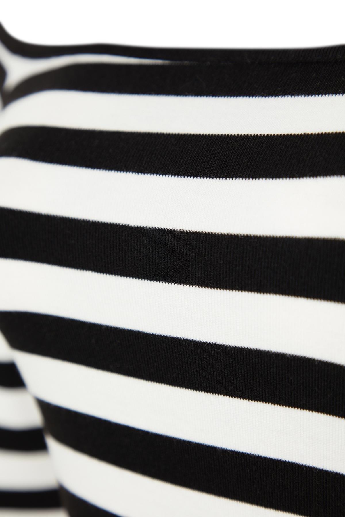 Black Slip-On Elastic Knitted Blouse, BLACK, large image number 5