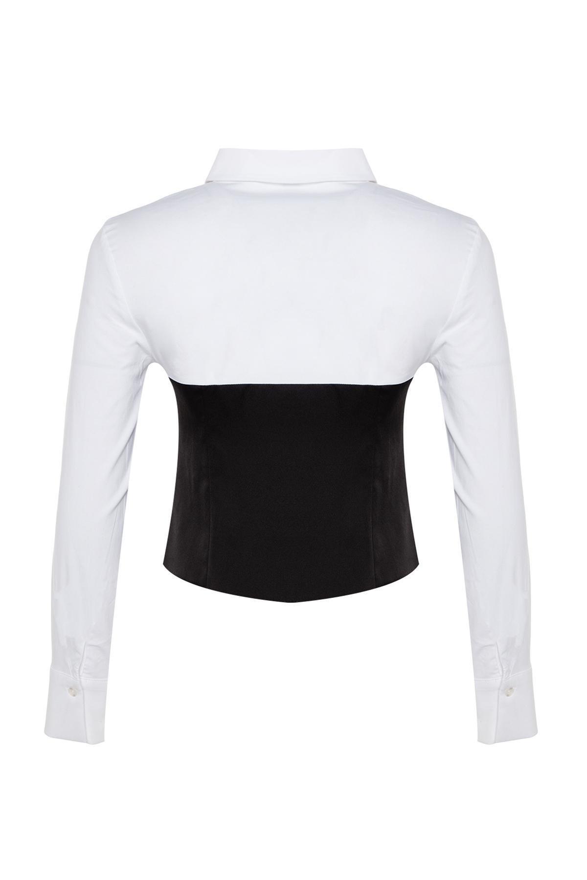 Black And White Fitted Shirt, , large image number 6