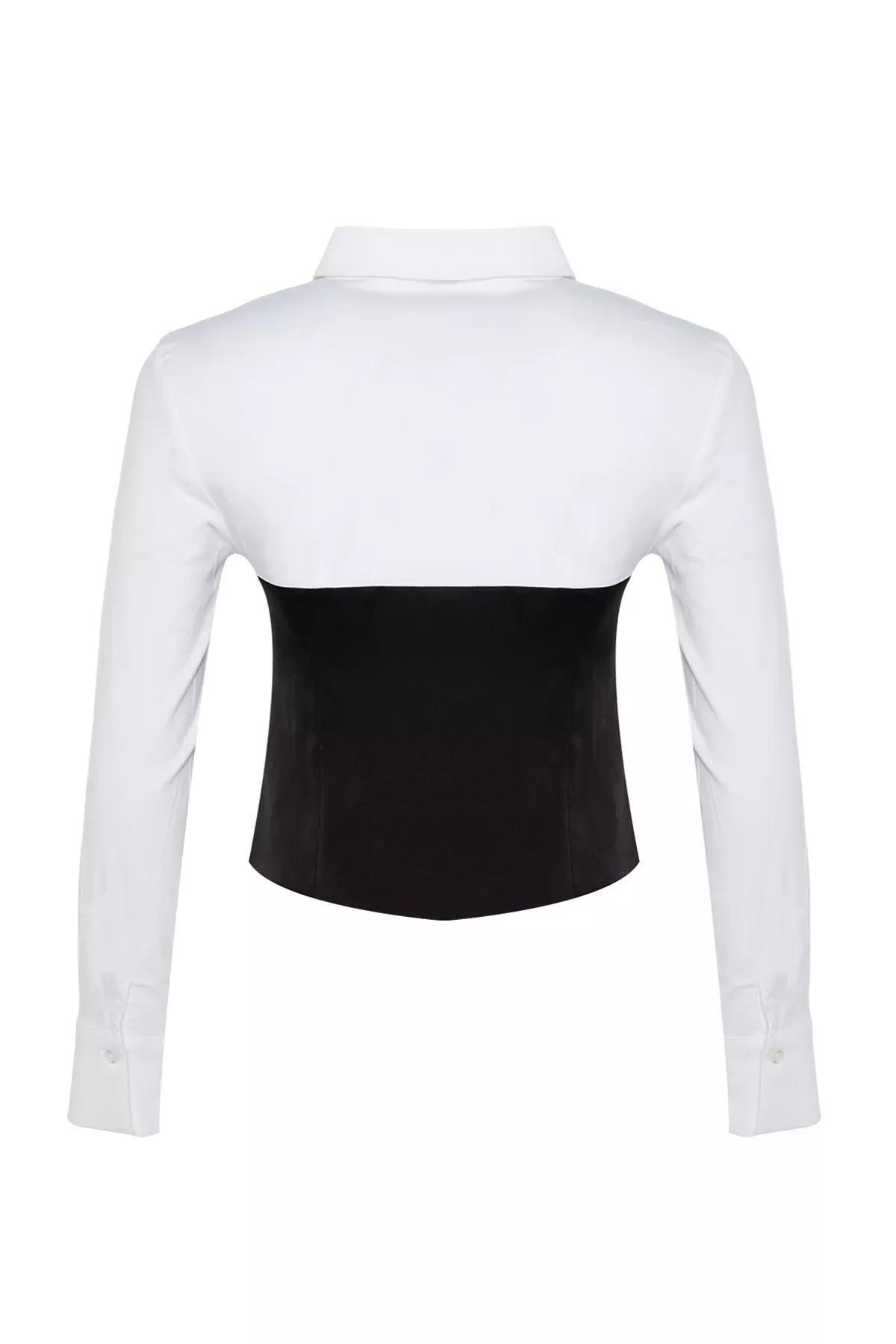 Black And White Fitted Shirt, , large image number 7