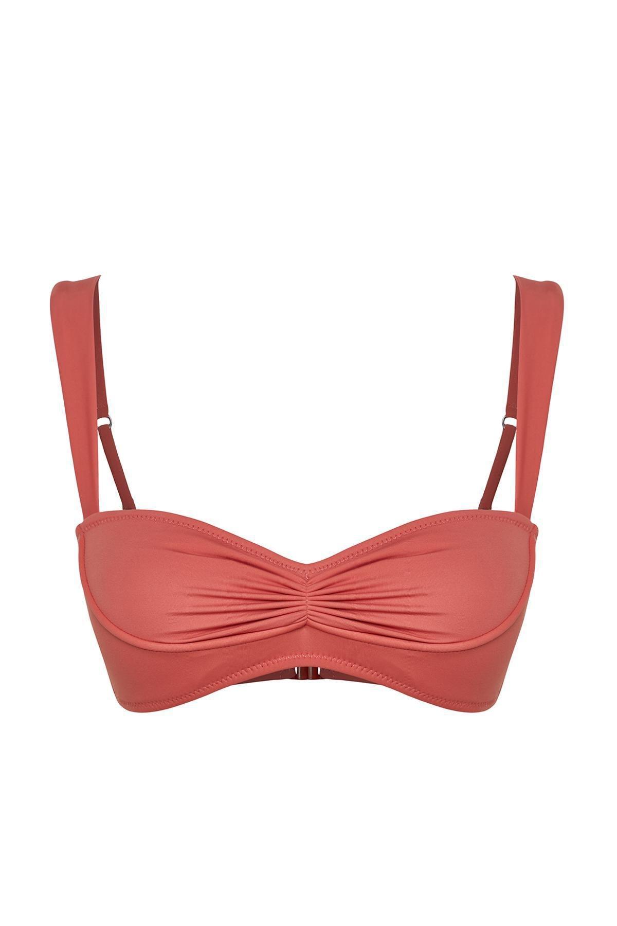 Pink Bralette Gathered Bikini Top, C101_4800, large image number 4