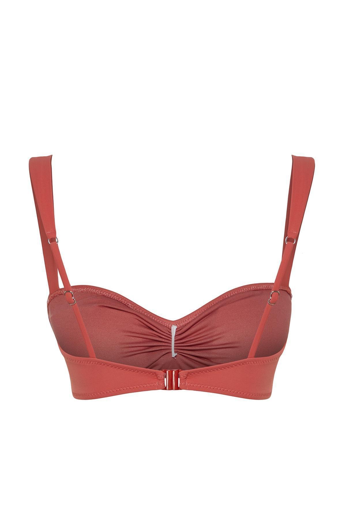 Pink Bralette Gathered Bikini Top, C101_4800, large image number 5