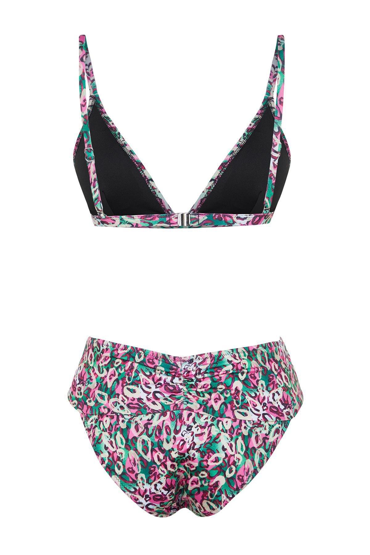 Multicolour Patterned Triangle Bikini Set, C101_1704, large image number 5