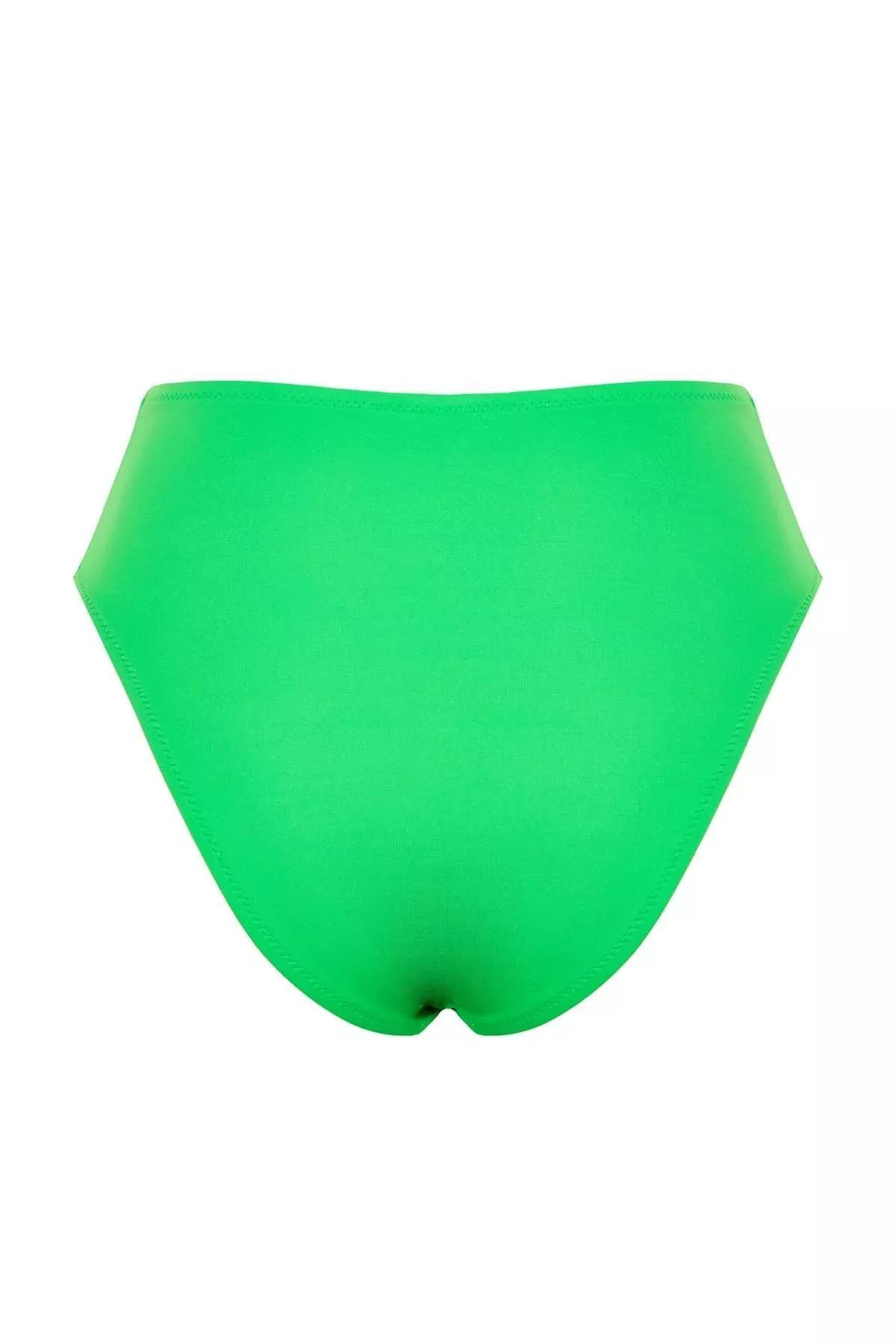 Green High Waist Brazilian Bikini Bottom, , large image number 6