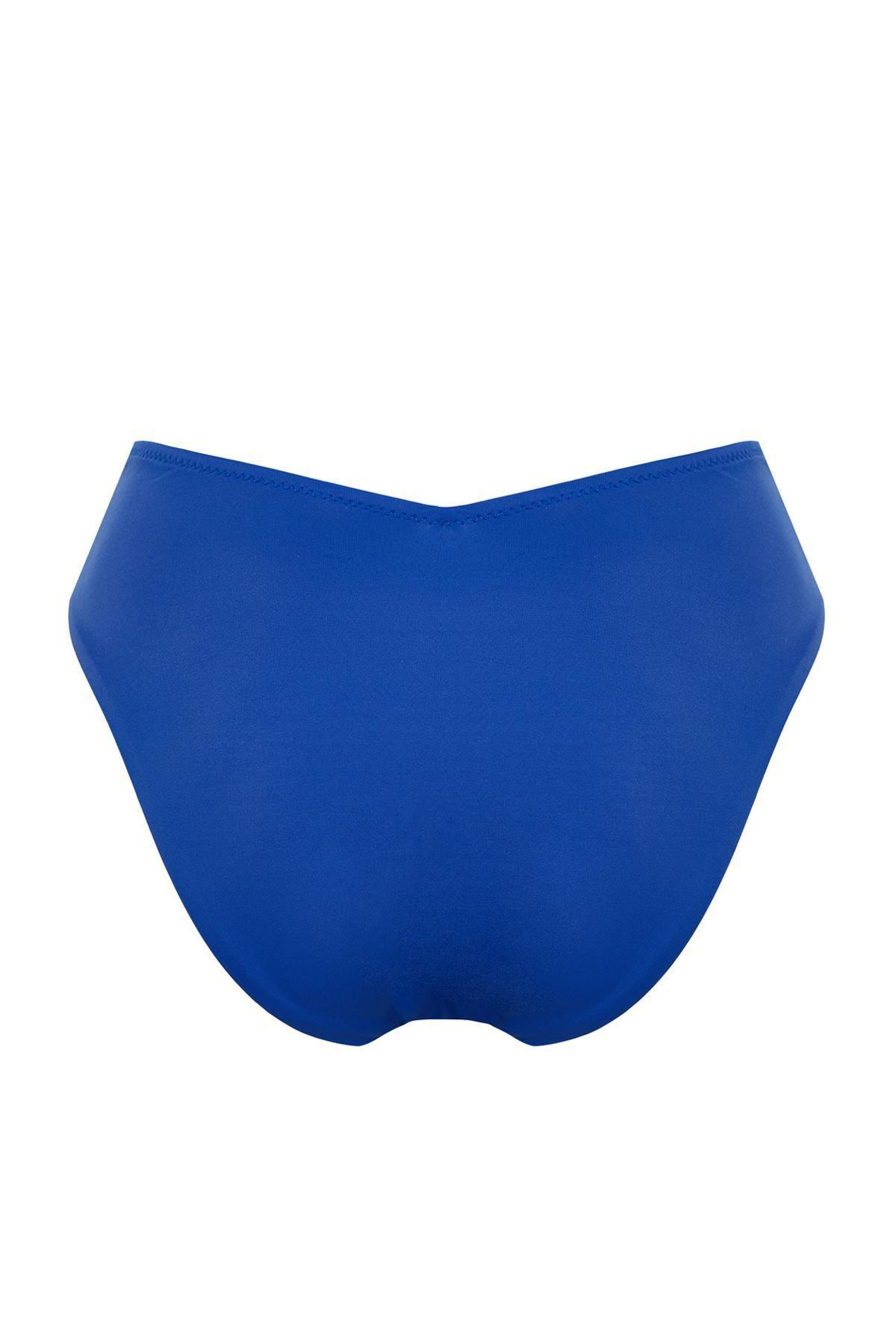 Blue V-Cut High Leg Bikini Bottom, C101_4811, large image number 6