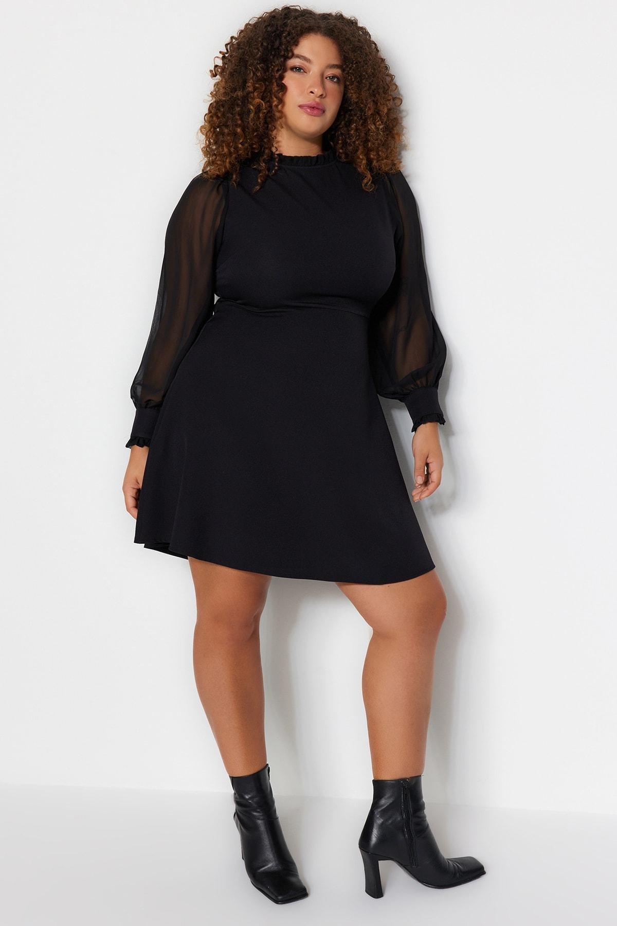 Black Detailed Dress, , large image number 2