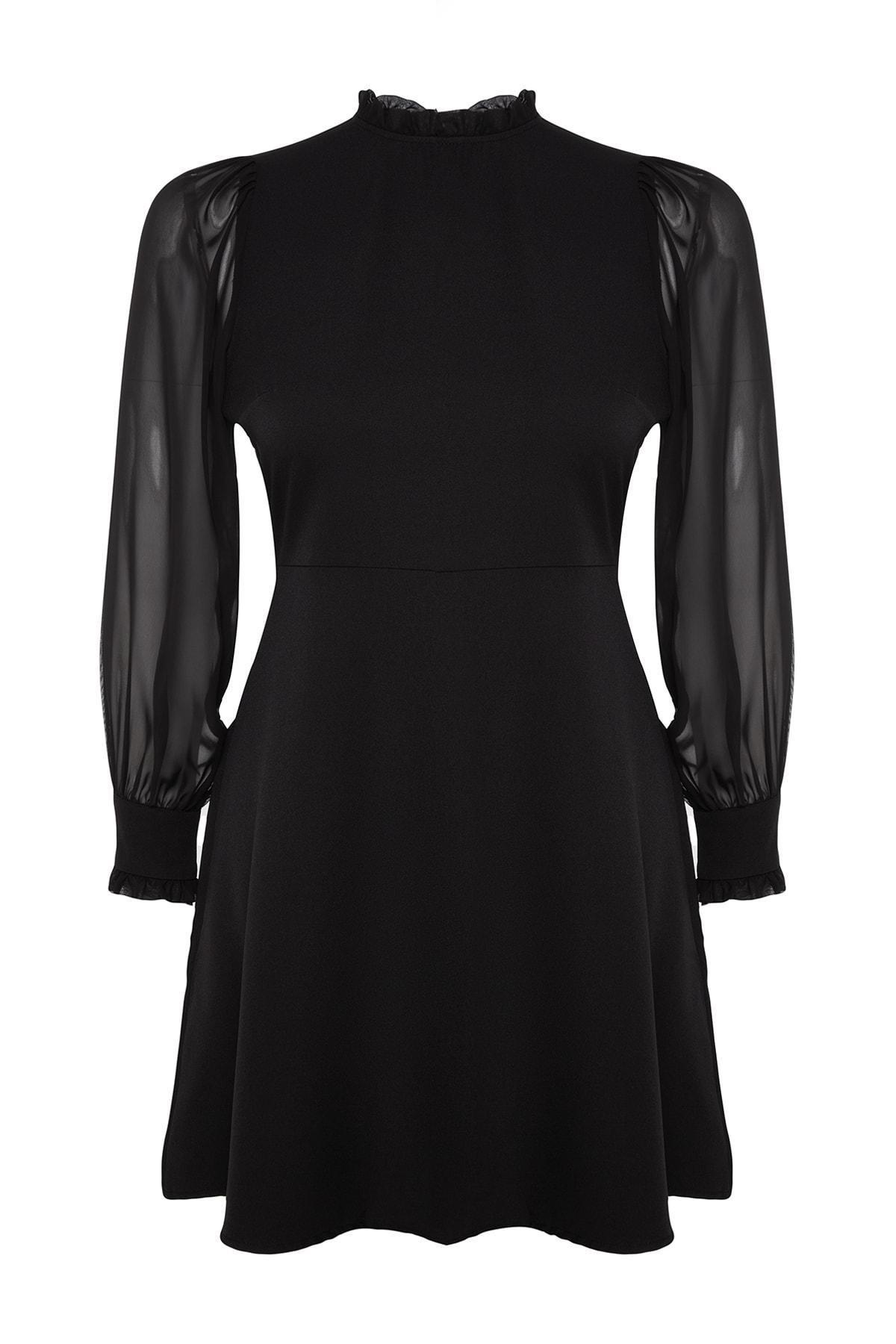 Black Detailed Dress, , large image number 5