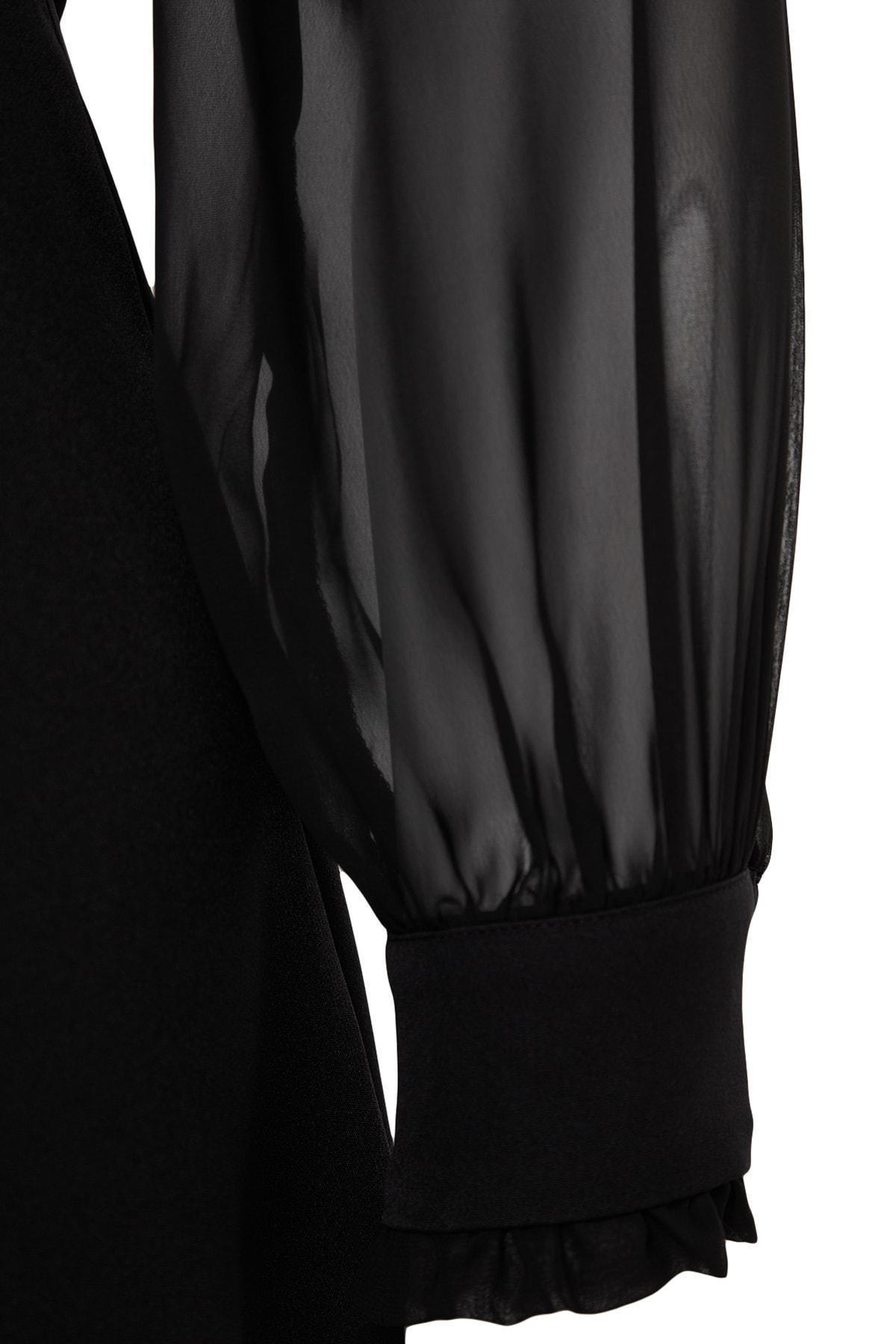 Black Detailed Dress, , large image number 6