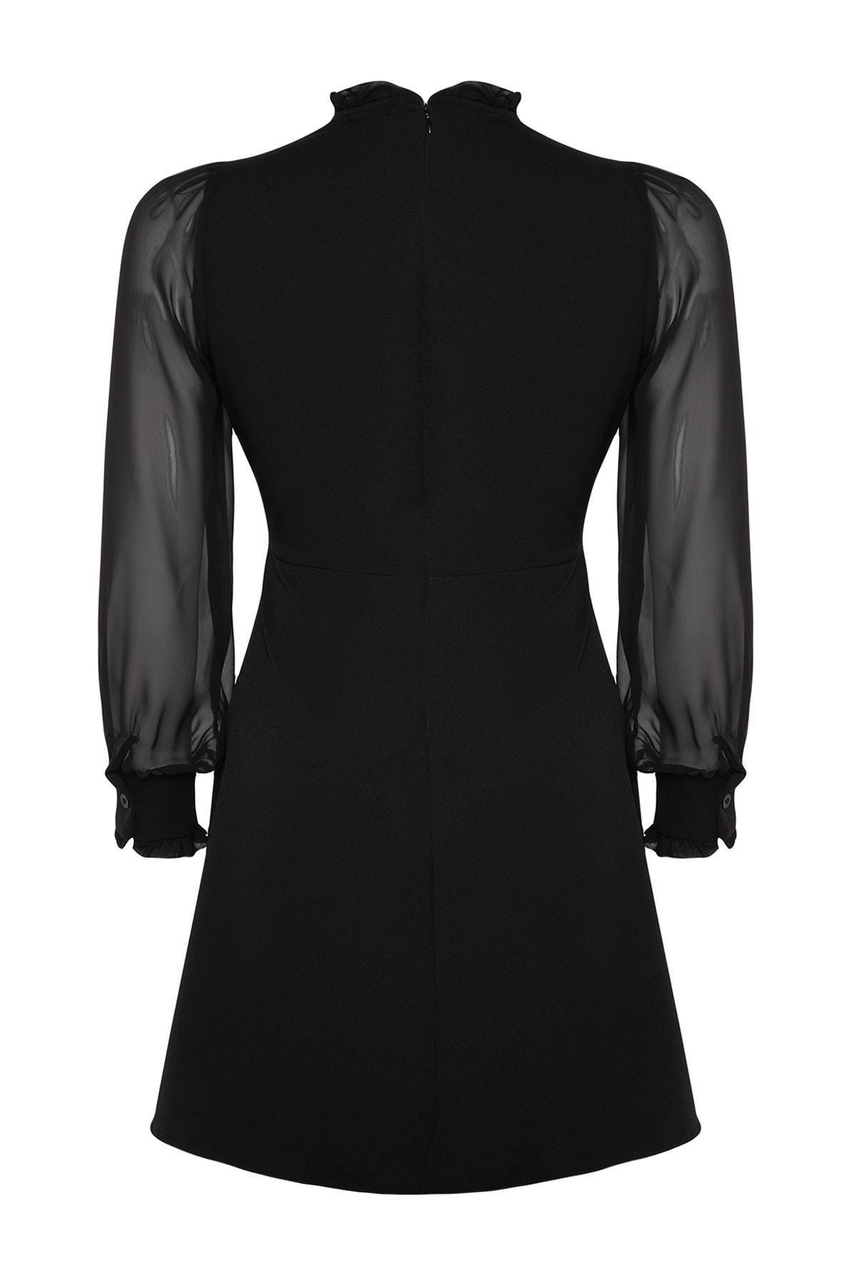 Black Detailed Dress, , large image number 7