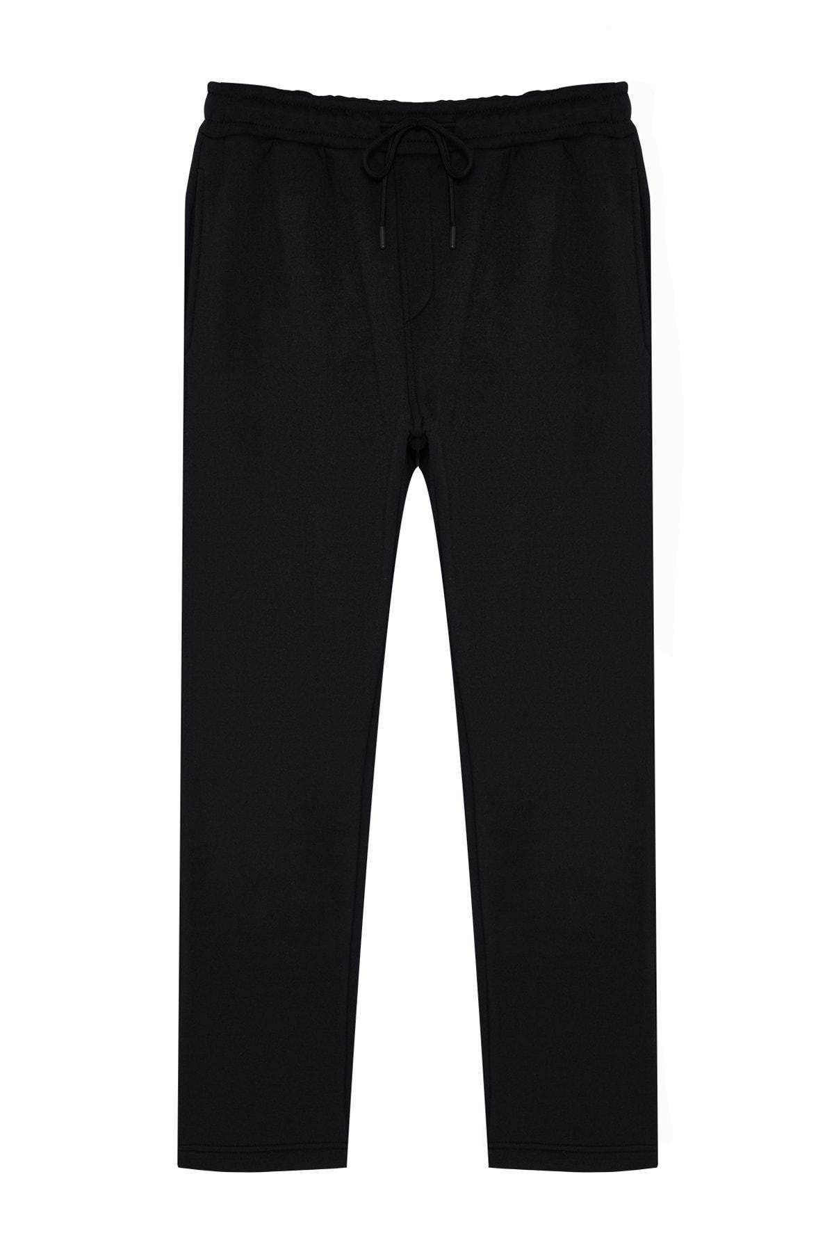 Black Cotton Sweatpants ., , large image number 6