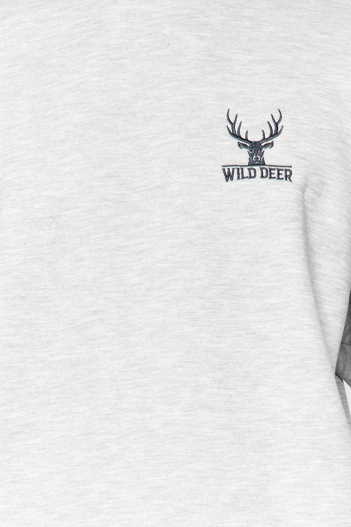 Grey Crew Neck Long-Sleeve Embroidered Sweatshirt, , large image number 4