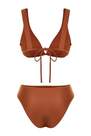 Trendyol - Brown Triangle Bikini Set