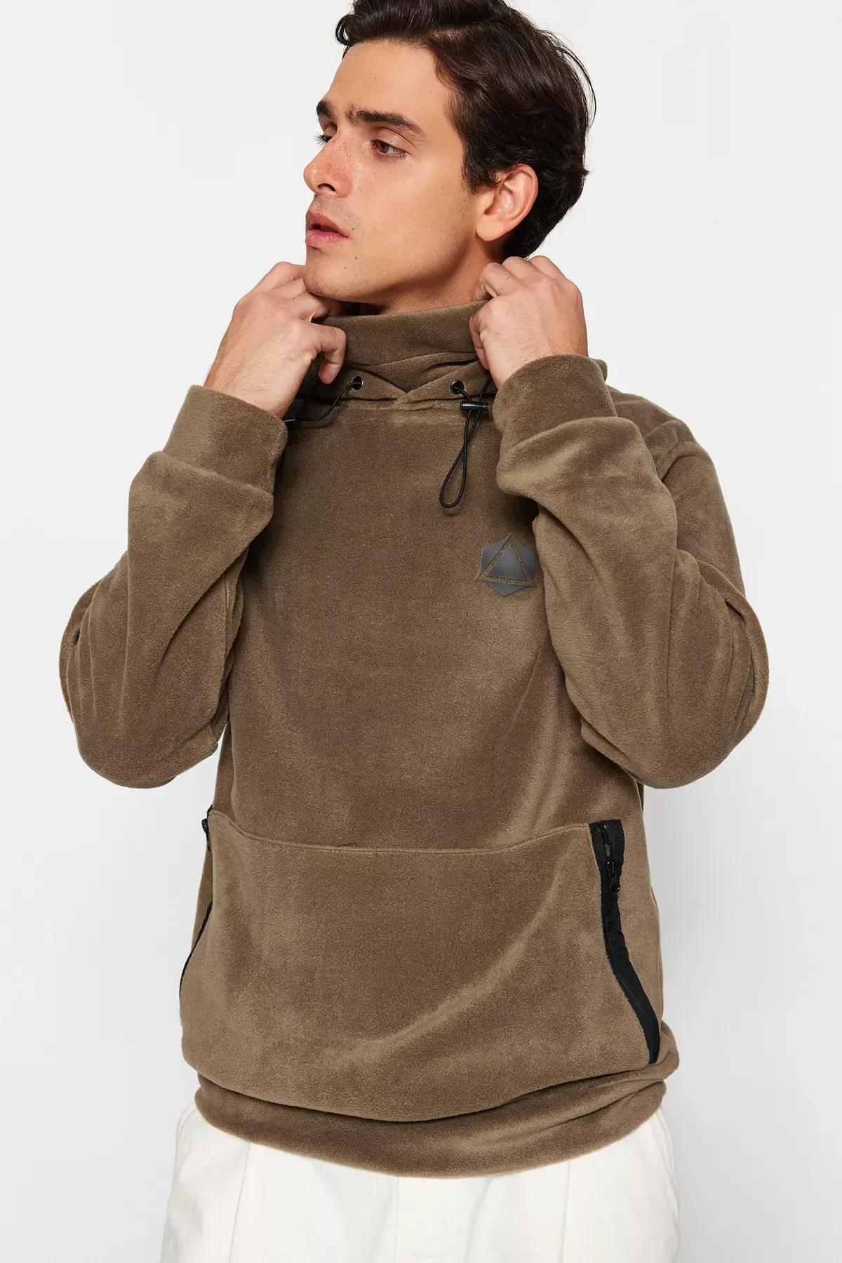 Brown Oversized Limited Edition Sweatshirt, Khaki, large image number 0