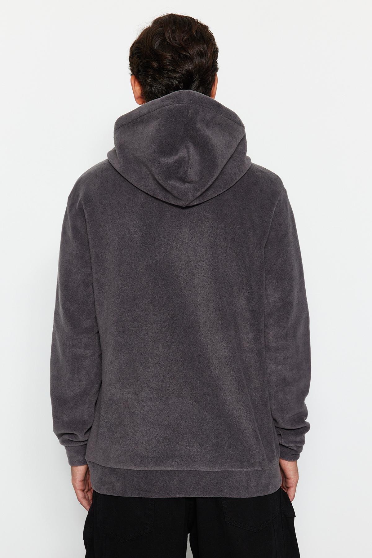 Grey Oversized Reflective Detail Sweatshirt, , large image number 4