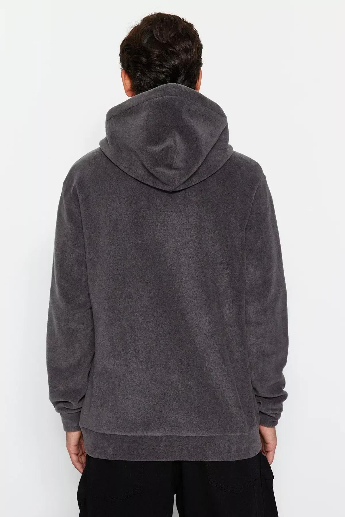 Grey Oversized Reflective Detail Sweatshirt, , large image number 4
