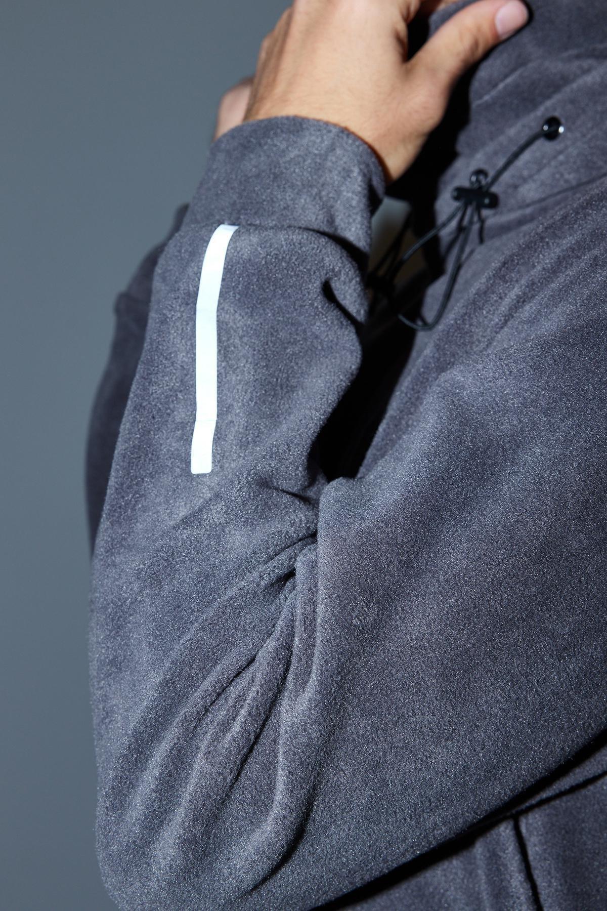 Grey Oversized Reflective Detail Sweatshirt, , large image number 5