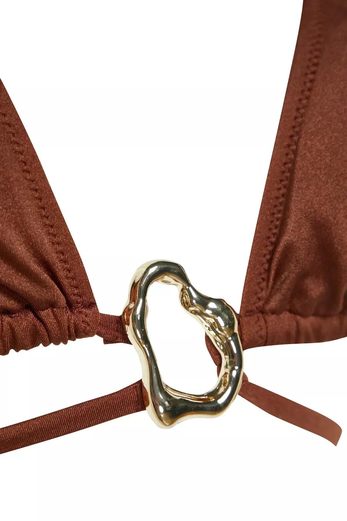 Brown Triangle Accessorized Bikini Set, , large image number 6