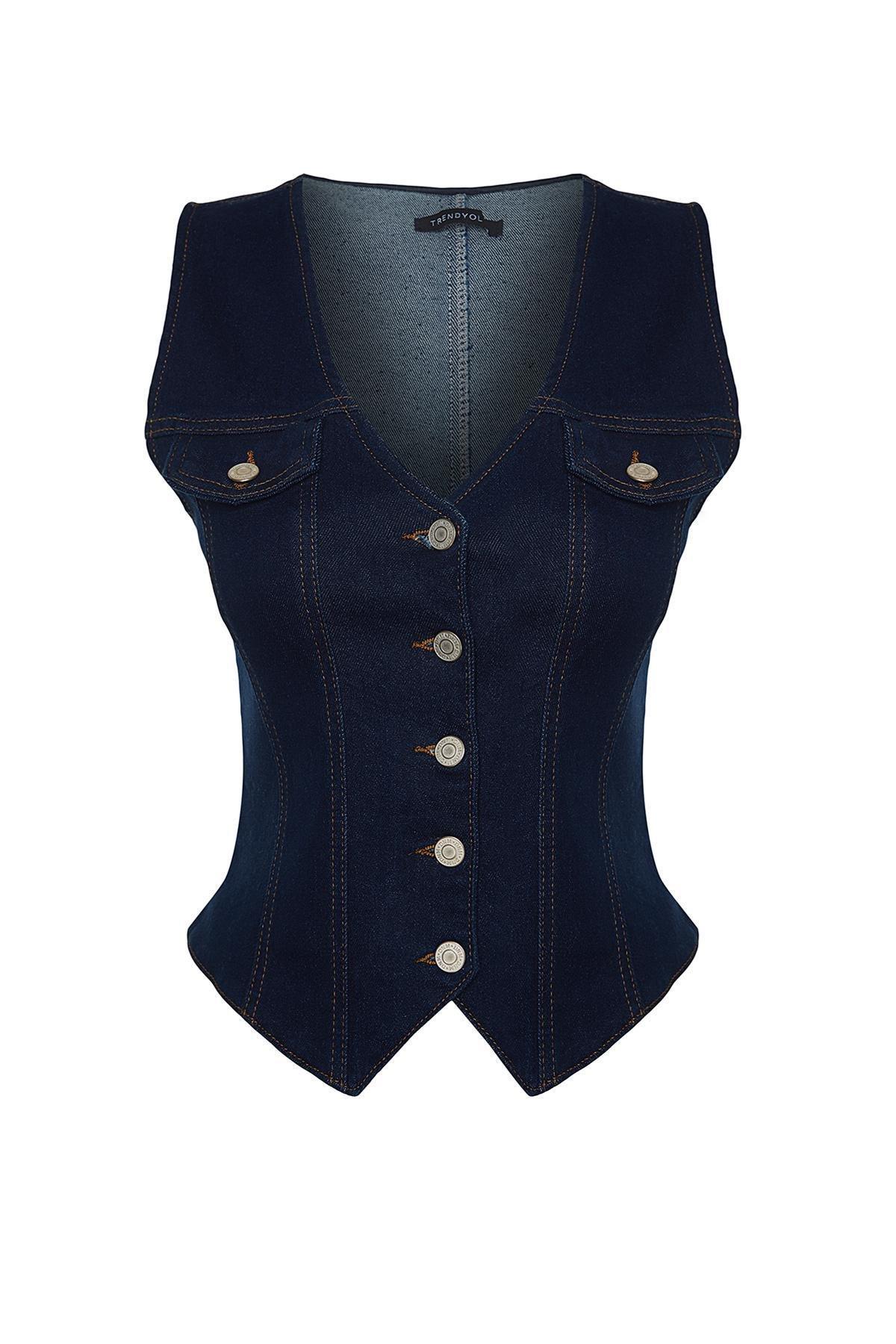 Trendyol - Blue More Sustainable Denim Vest