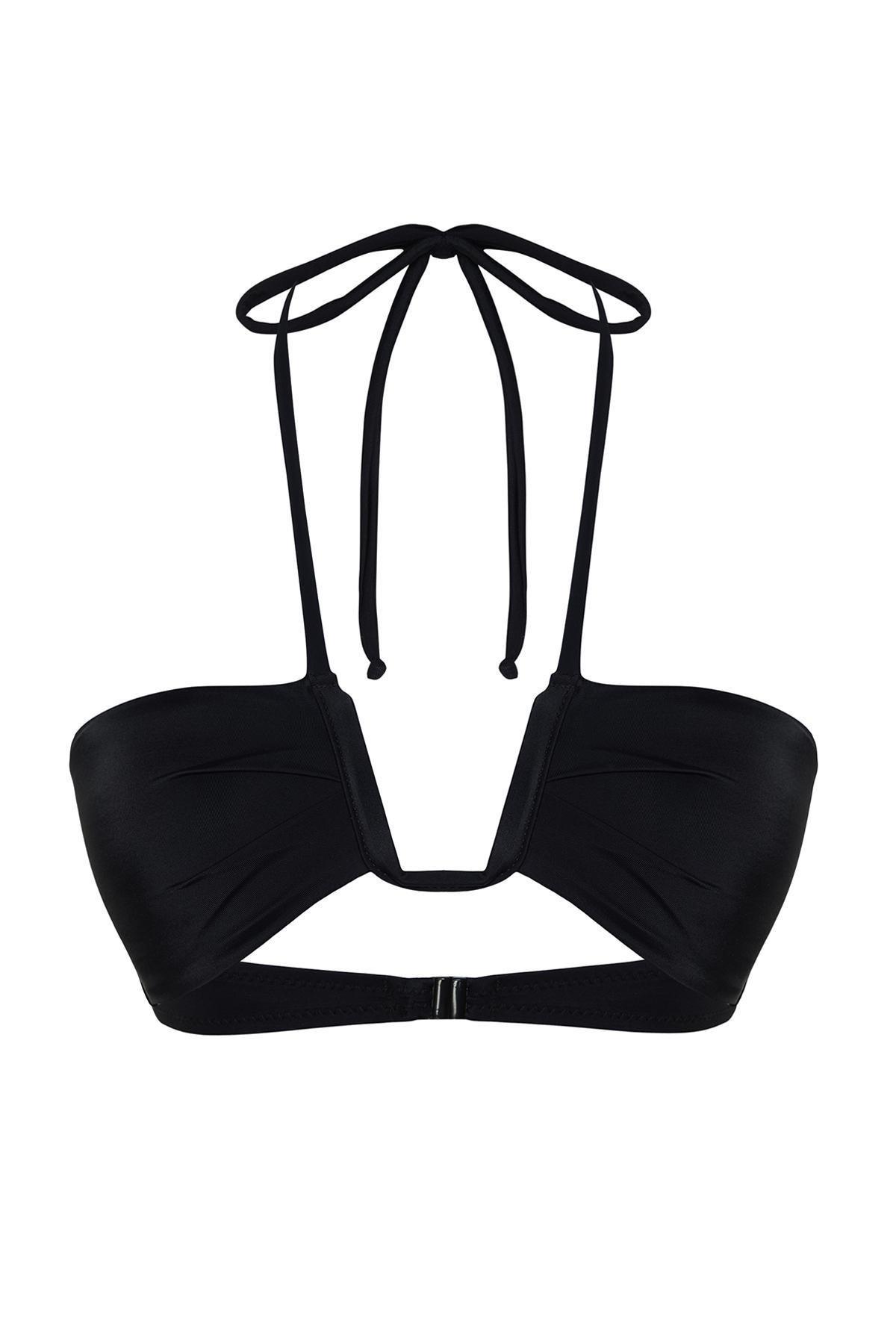 Black Strapless Accessory Bikini Top, C101_2094, large image number 4