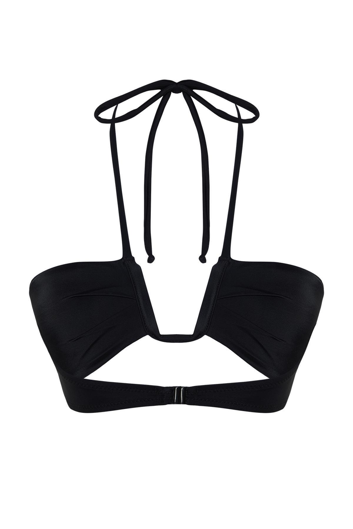 Black Strapless Accessory Bikini Top, C101_2094, large image number 5