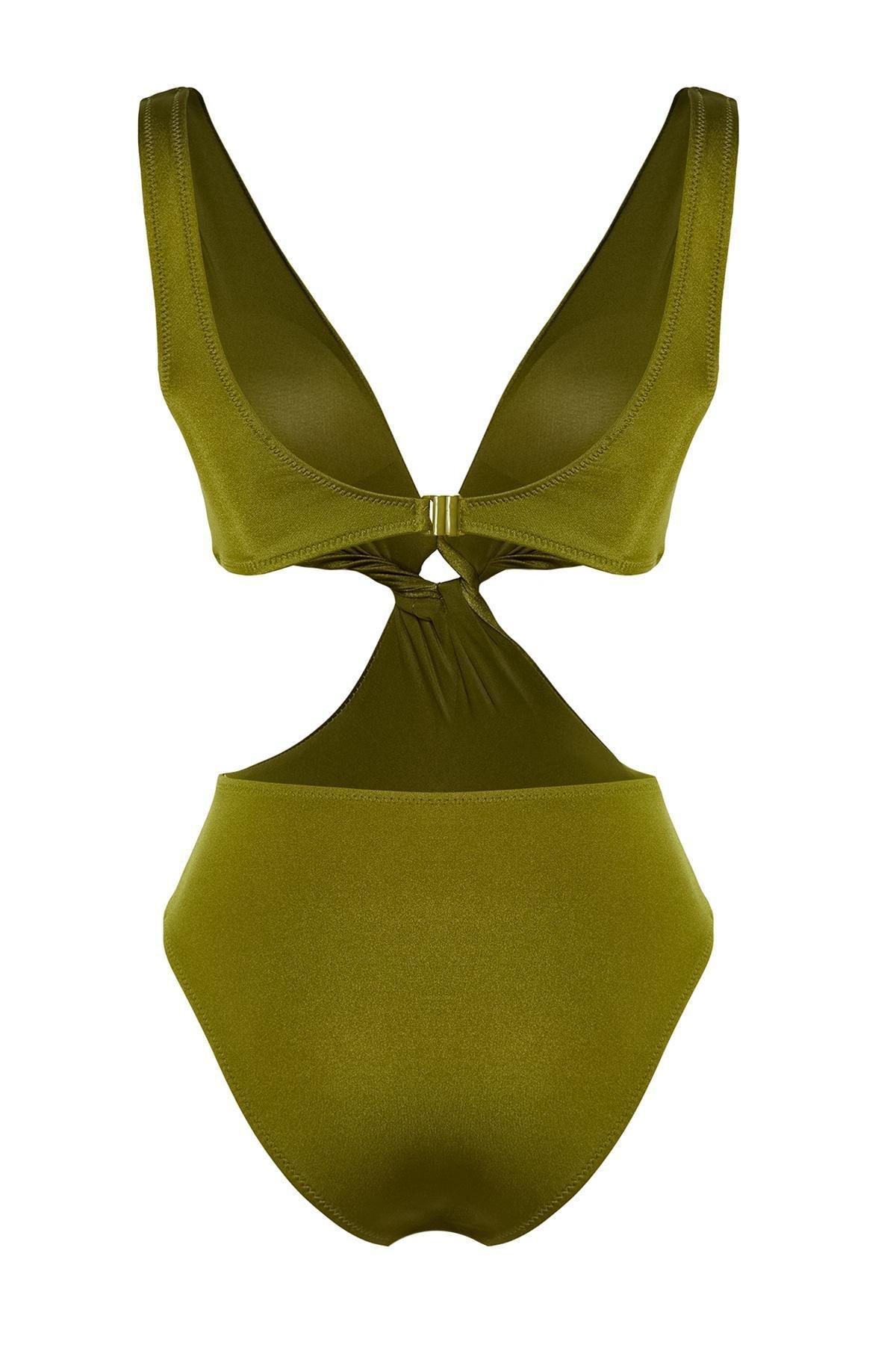 Green Knotted Swimsuit, , large image number 6