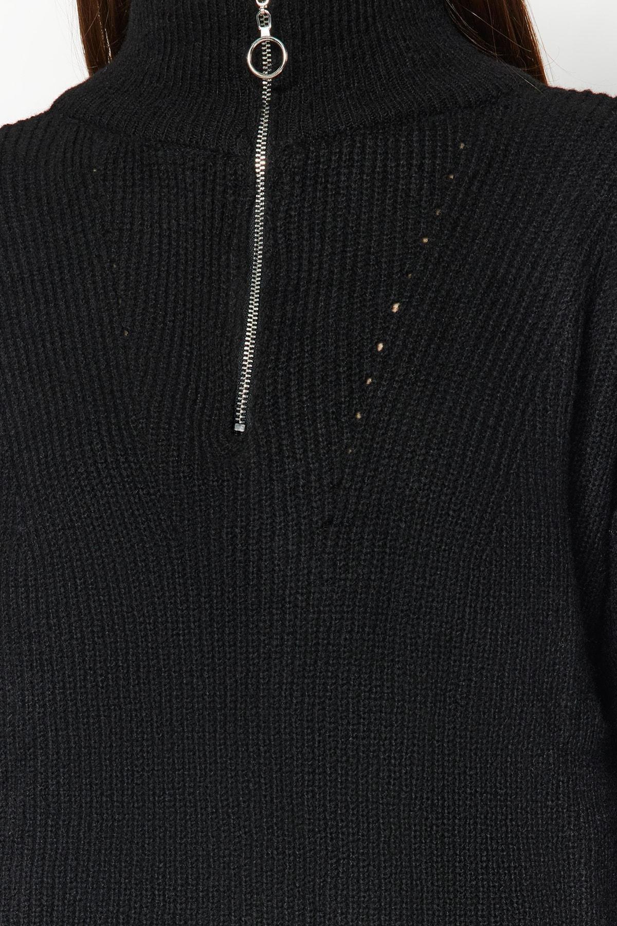 Black Acrylic Sweater, , large image number 5