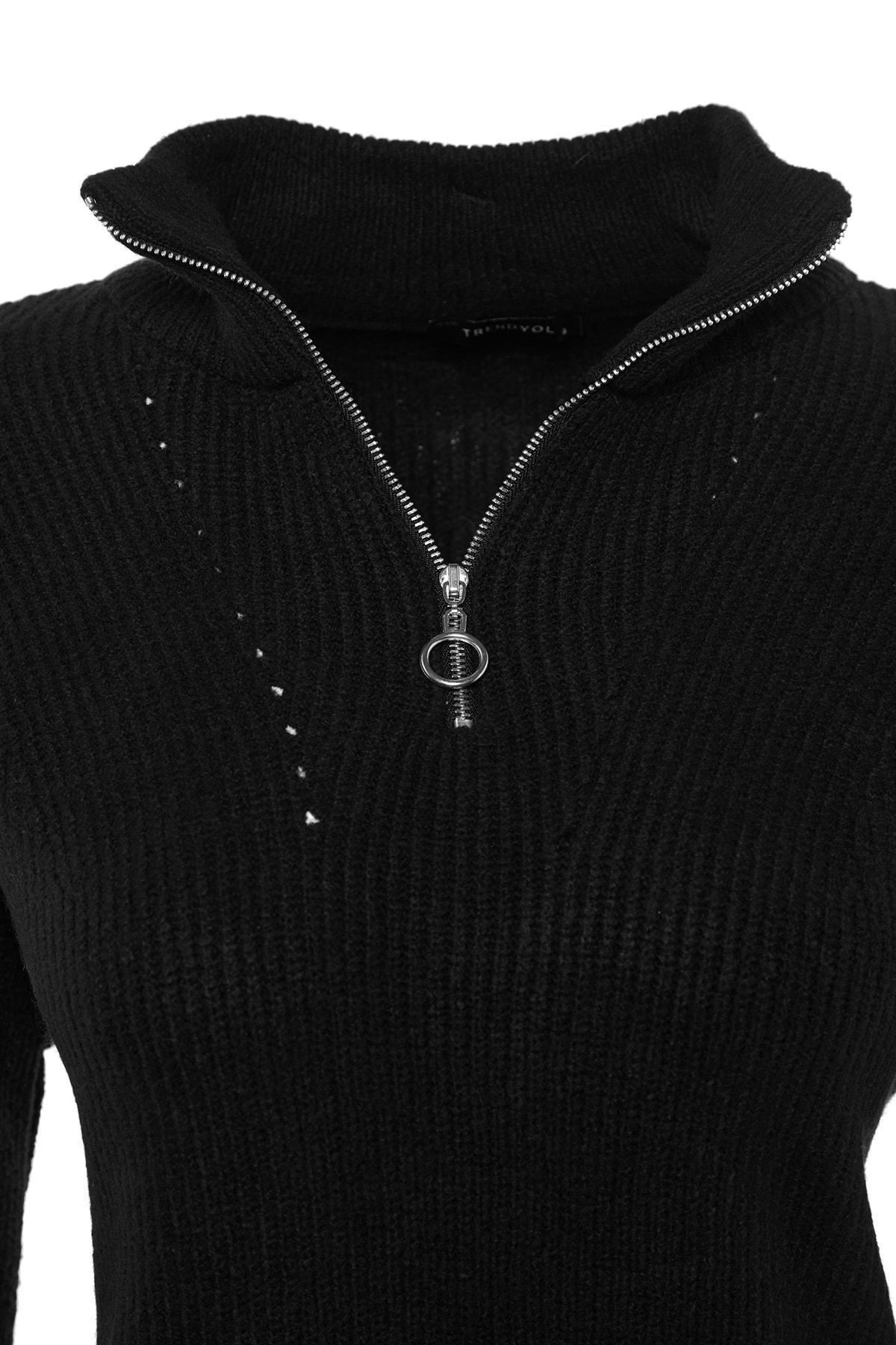 Black Acrylic Sweater, , large image number 7