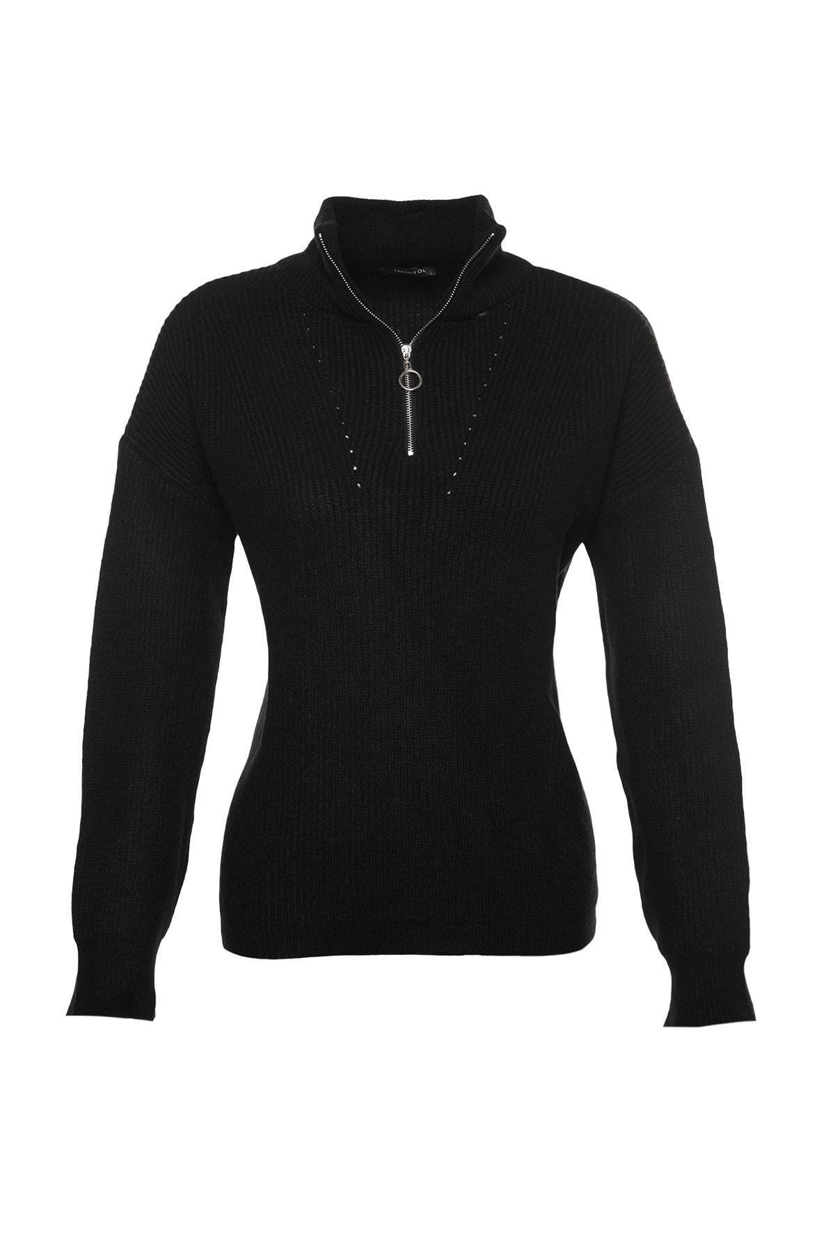 Black Acrylic Sweater, , large image number 8