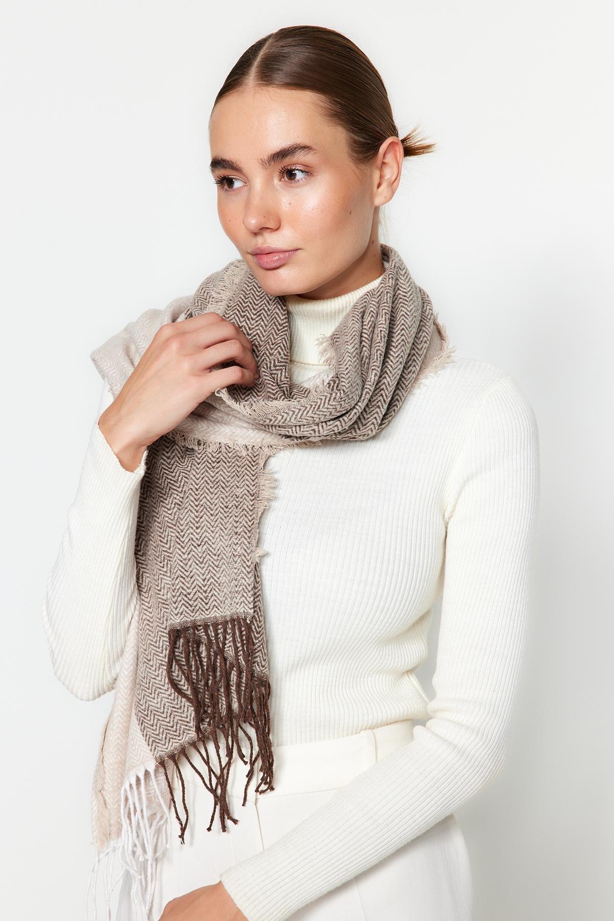 Beige Wo Soft-Textured Scarf, , large image number 0