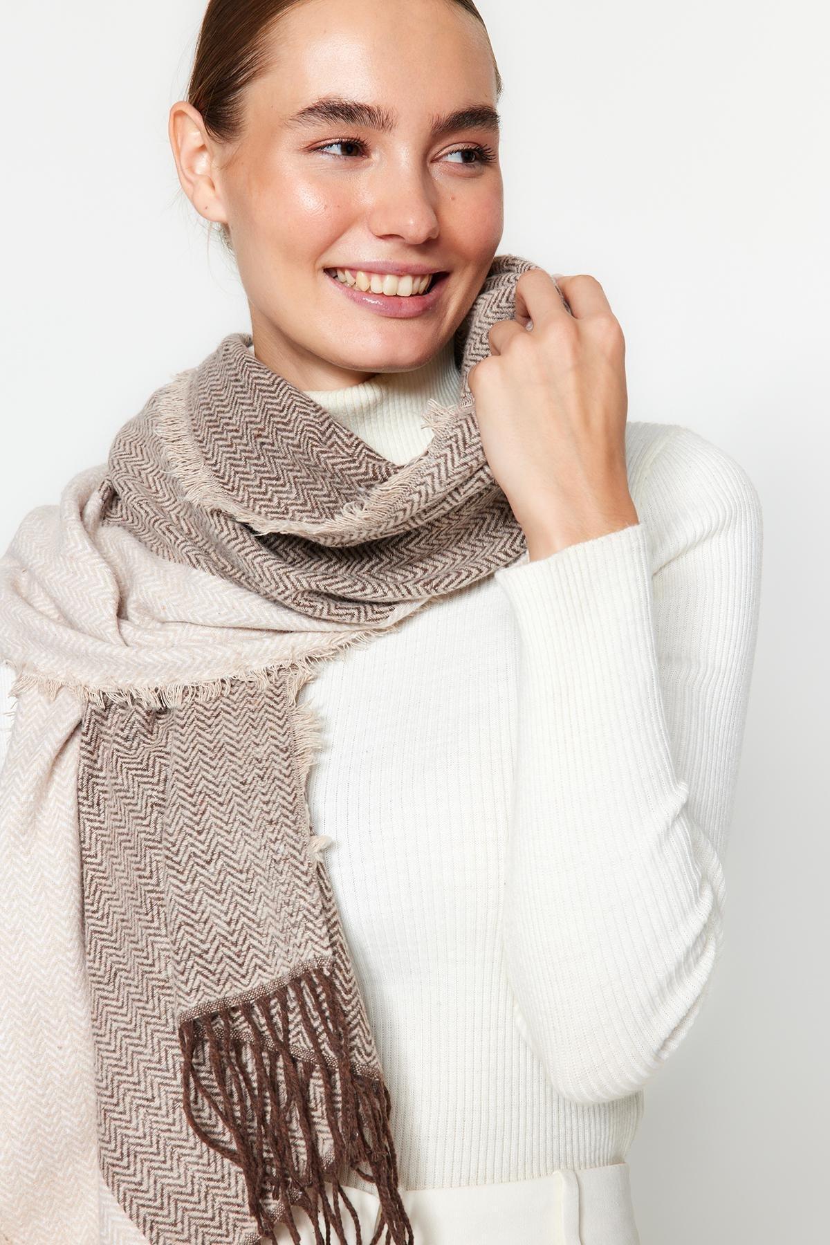 Beige Wo Soft-Textured Scarf, , large image number 3