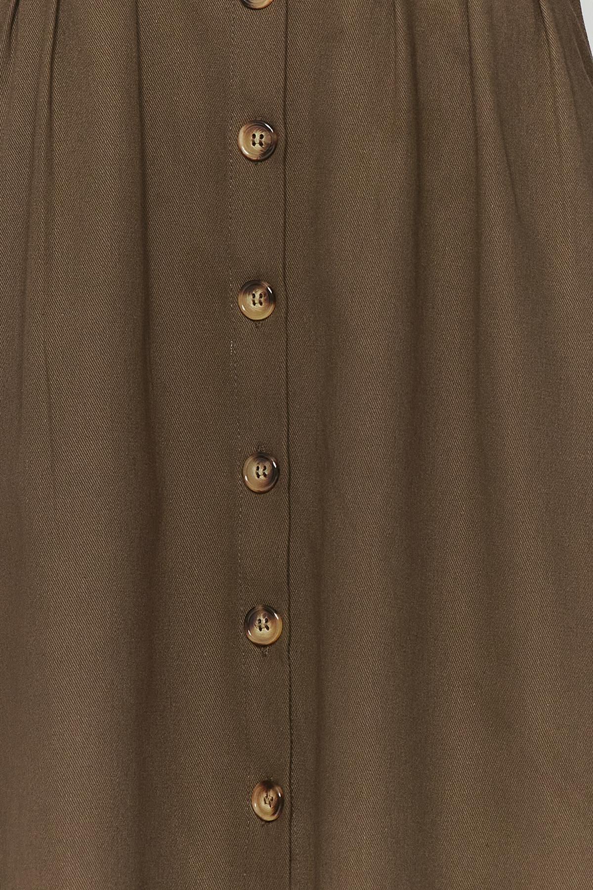 Trendyol - Khaki Buttoned Woven Dress