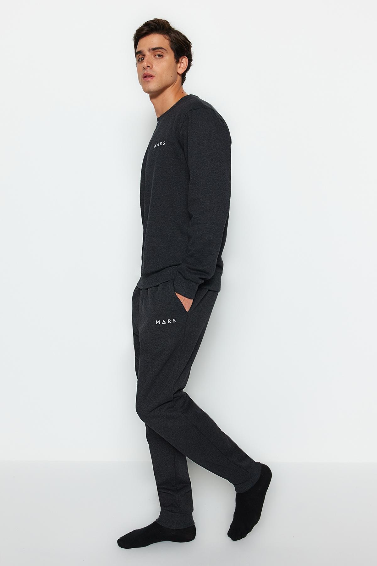 Grey Long Sleeve Pyjamas Set, , large image number 2