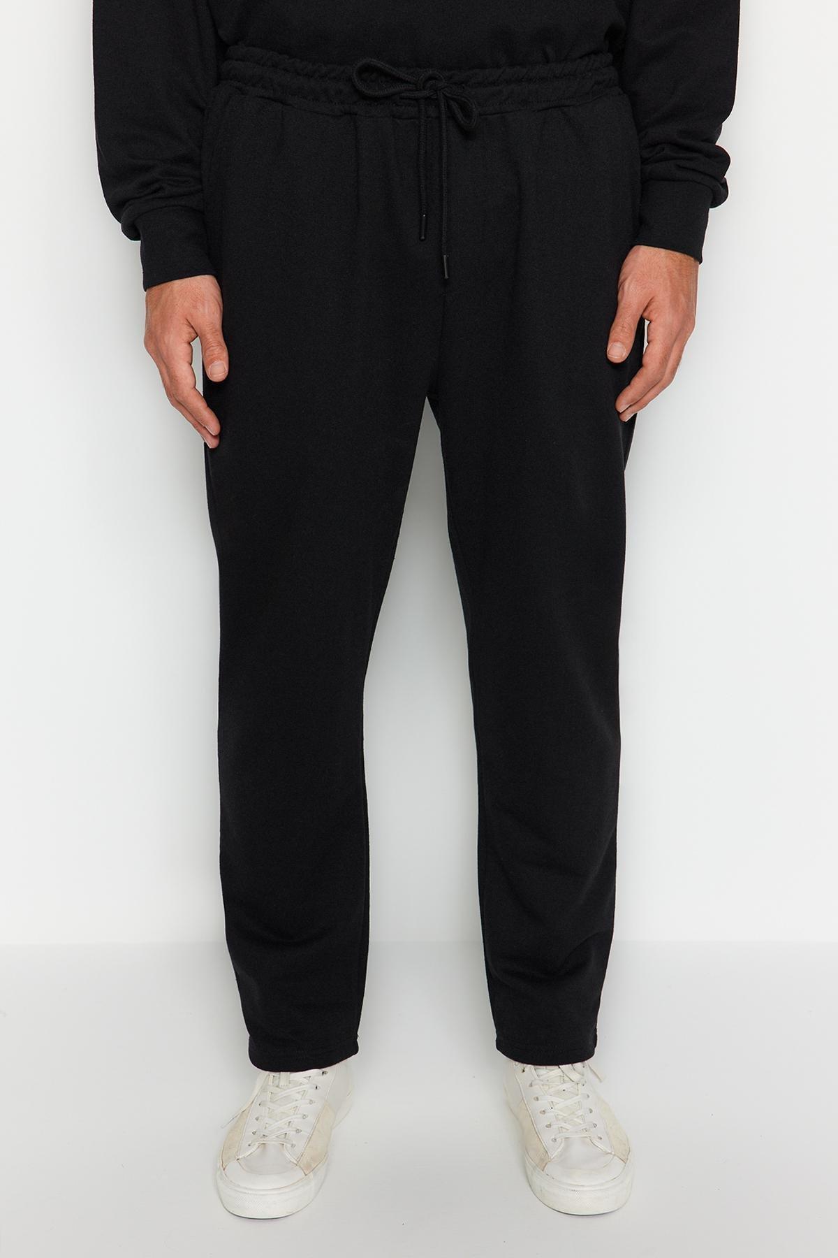 Black Printed Knitted Pyjamas Set, , large image number 5