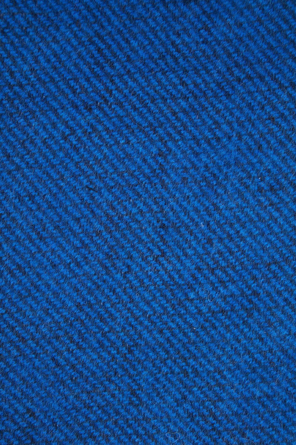 Blue Crowbar Patterned Textured Scarf, Sax, large image number 5