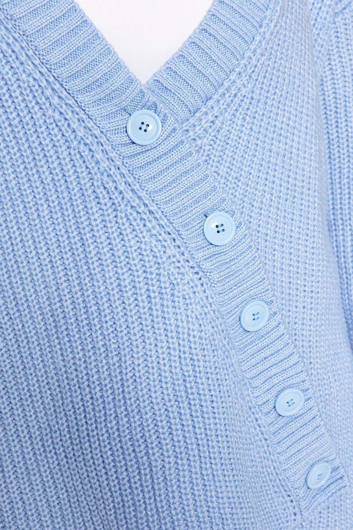 Trendyol - Blue Asymmetrical Knitwear Cardigan