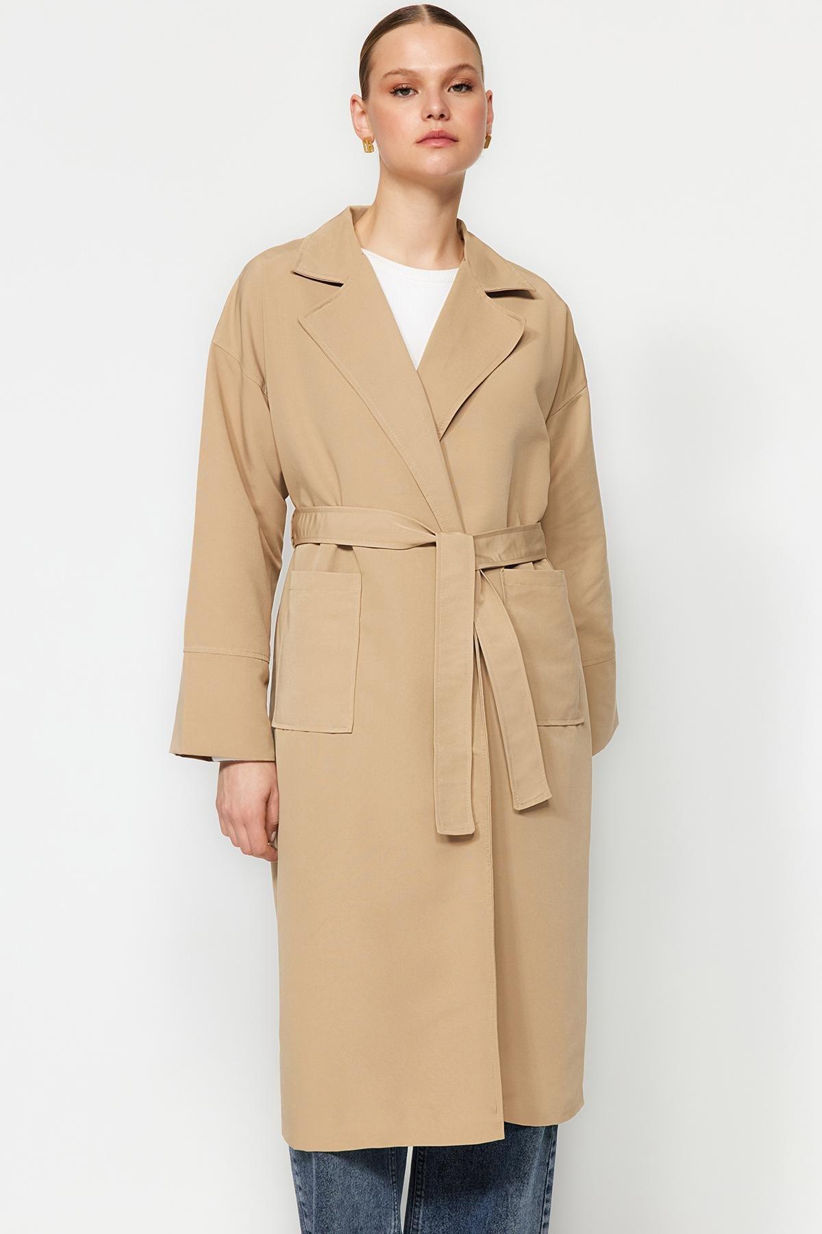 Long trench coat beige hotsell