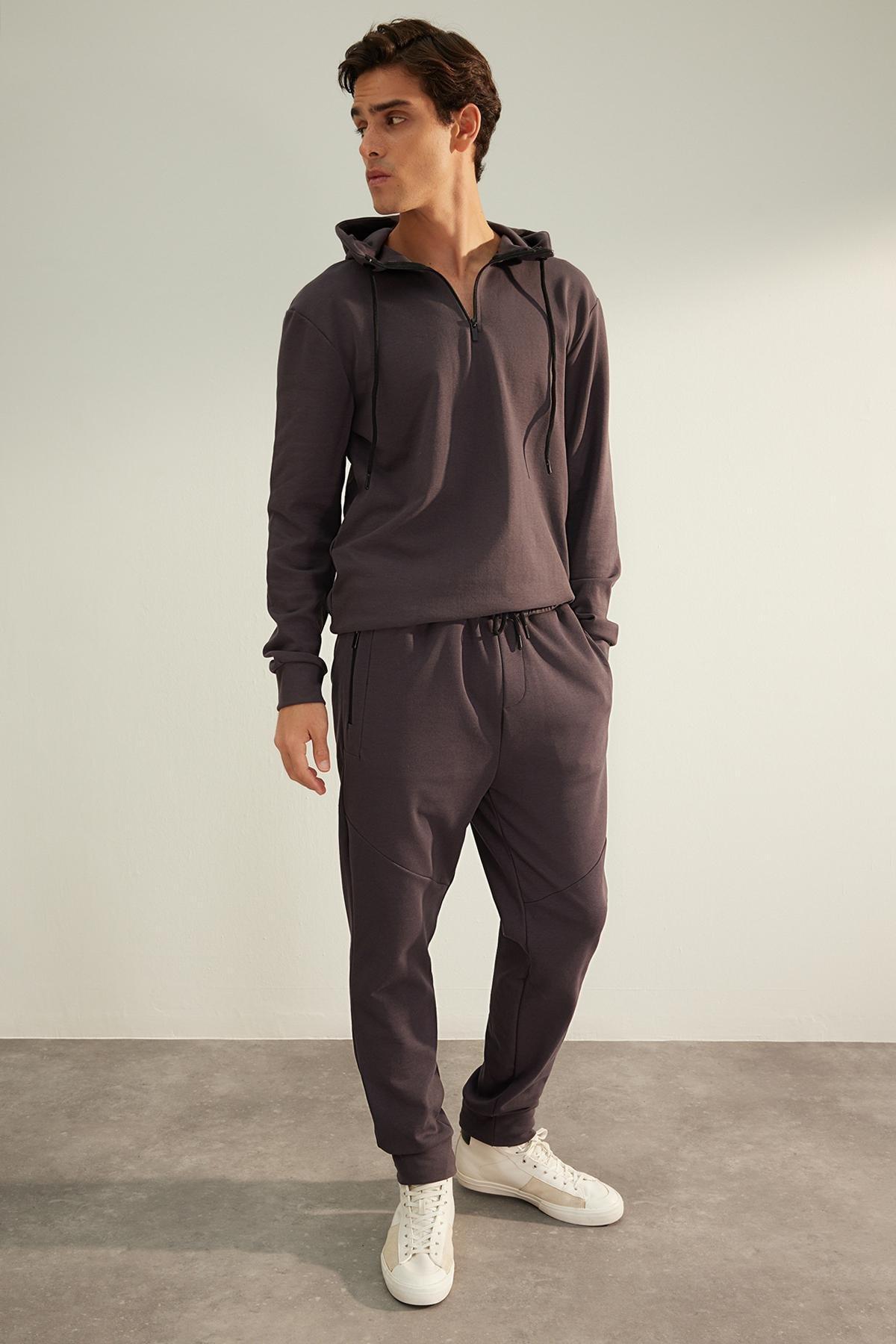 Trendyol - Grey Limited Edition Zippered Sweatpants