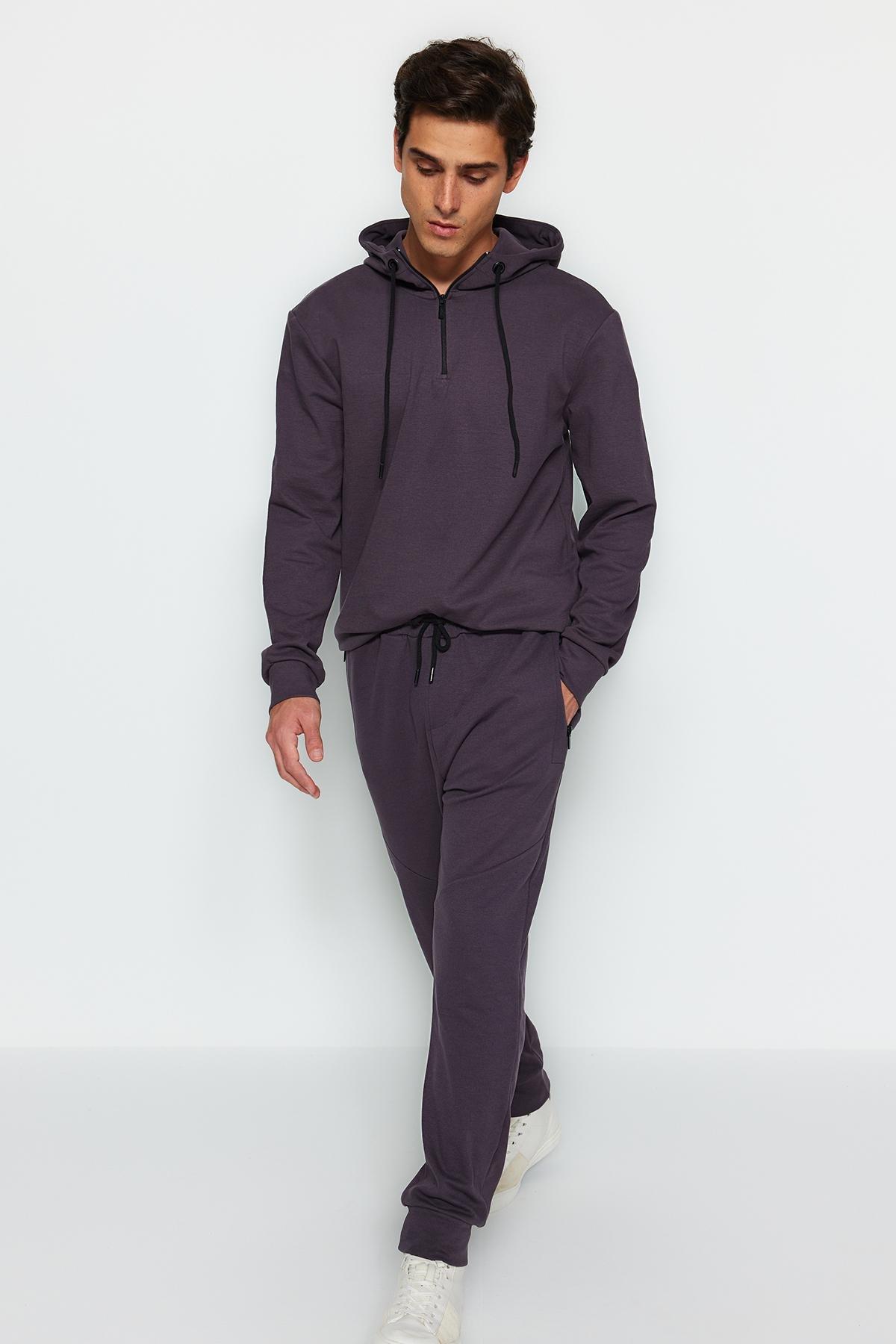 Trendyol - Grey Limited Edition Zippered Sweatpants