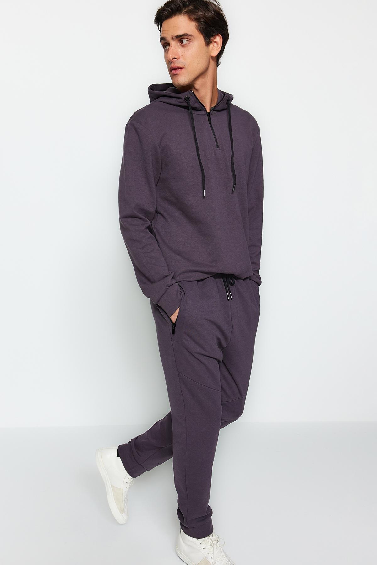 Trendyol - Grey Limited Edition Zippered Sweatpants