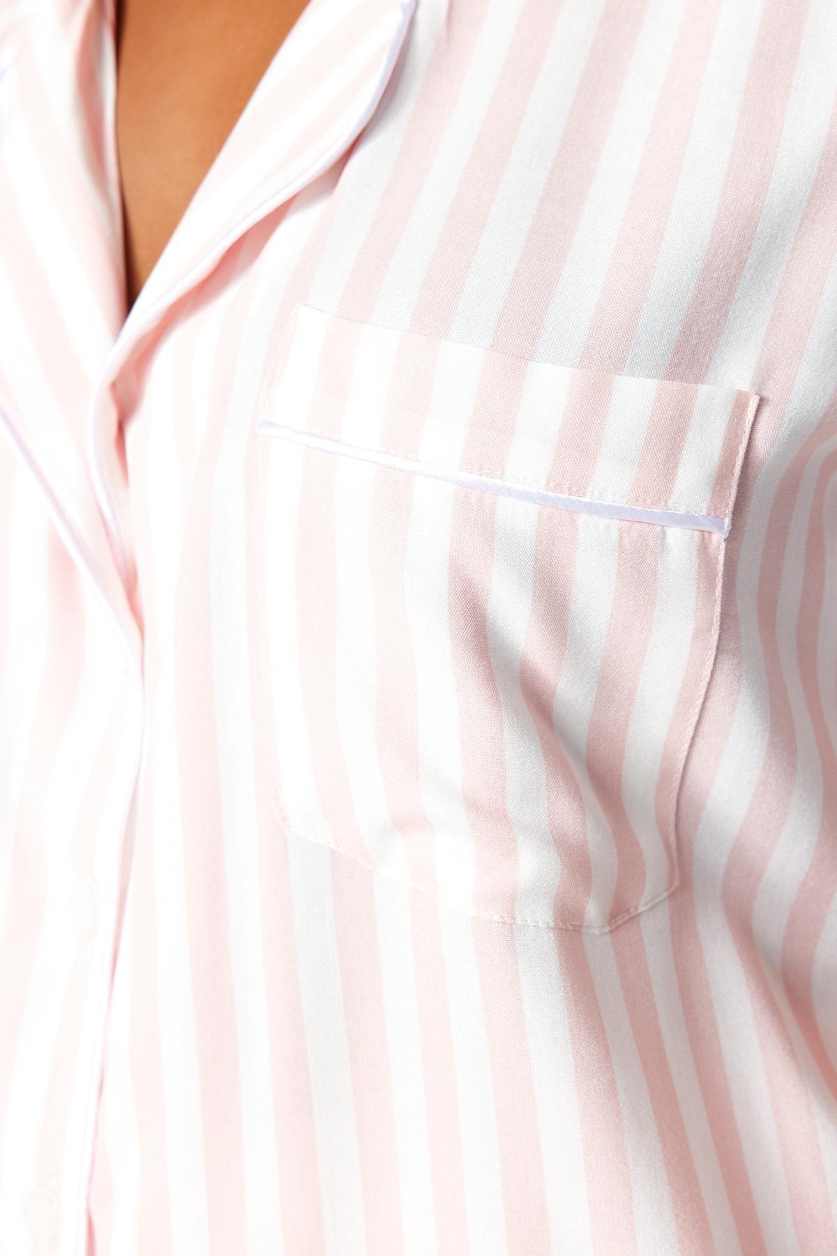 Pink Striped Pyjamas Set, , large image number 3