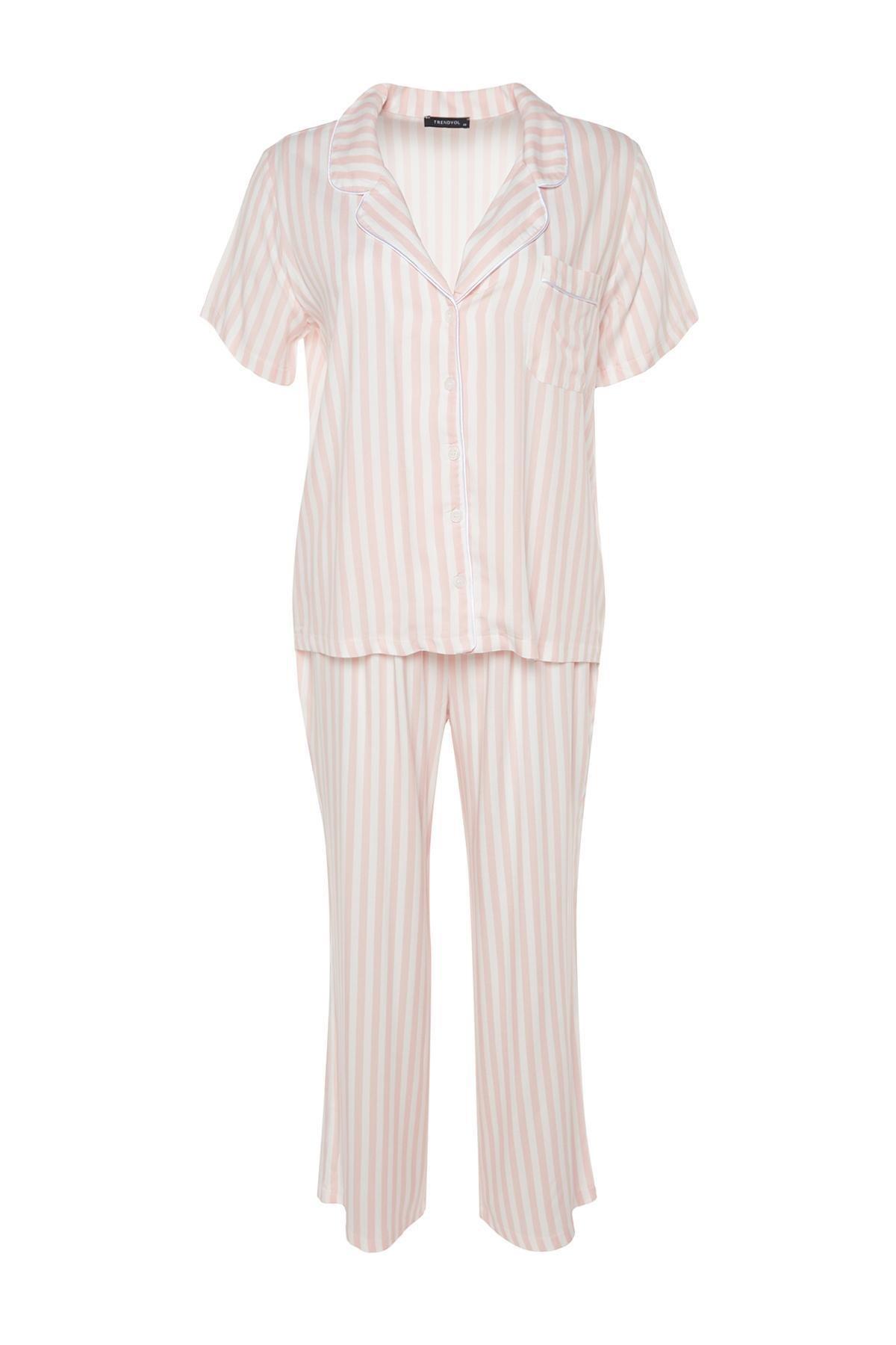 Pink Striped Pyjamas Set, , large image number 6