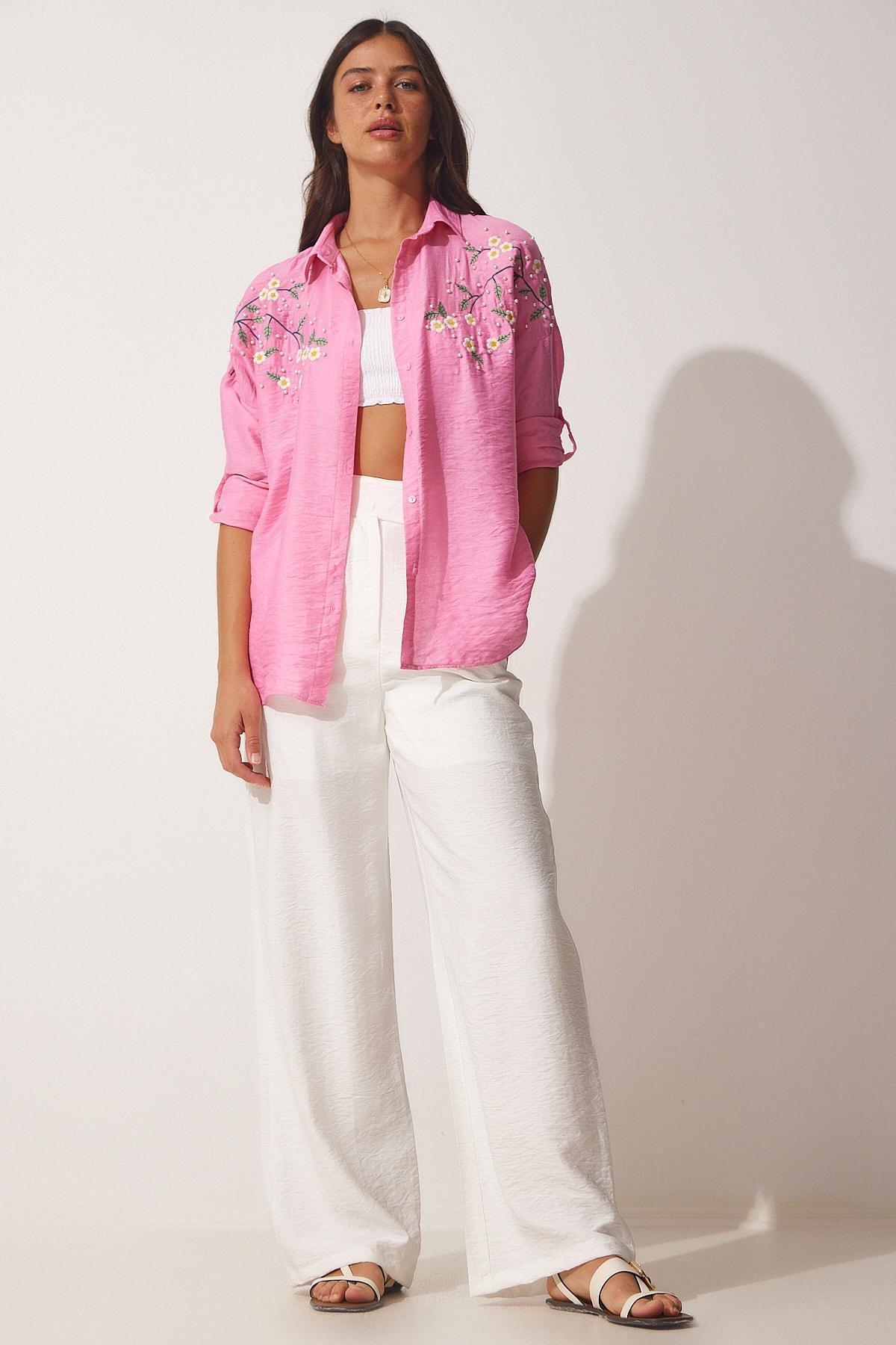 White Loose Fit Linen Pants With Velcro Fastener, , large image number 5