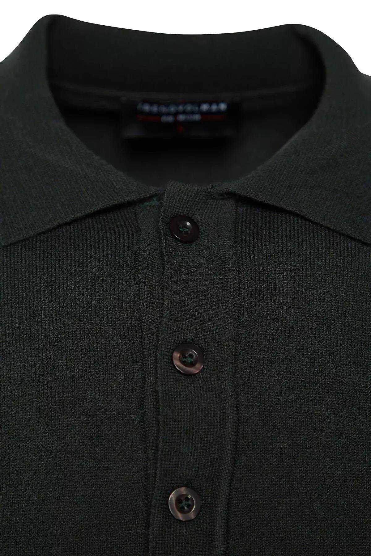 Green Polo Neck Limited Edition Knitwear Sweater, Dark green, large image number 6