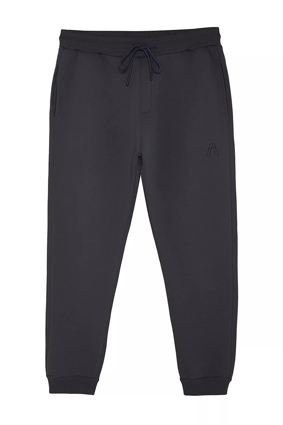 Grey Embroidered Jogger Sweatpants, C101_1435, large image number 6