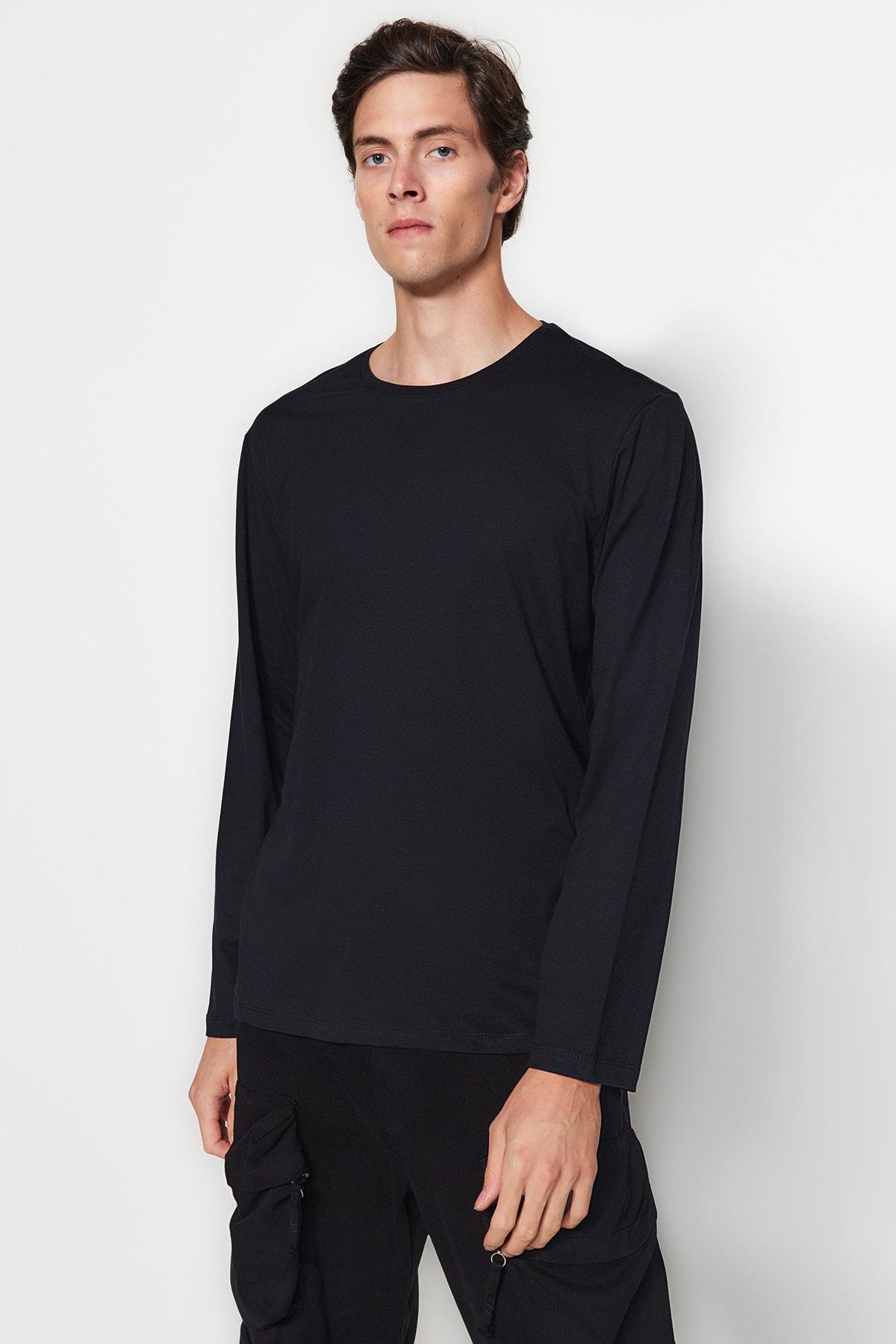 Multicolour Long Sleeve Basic T-Shirt, Set Of 2, , large image number 5