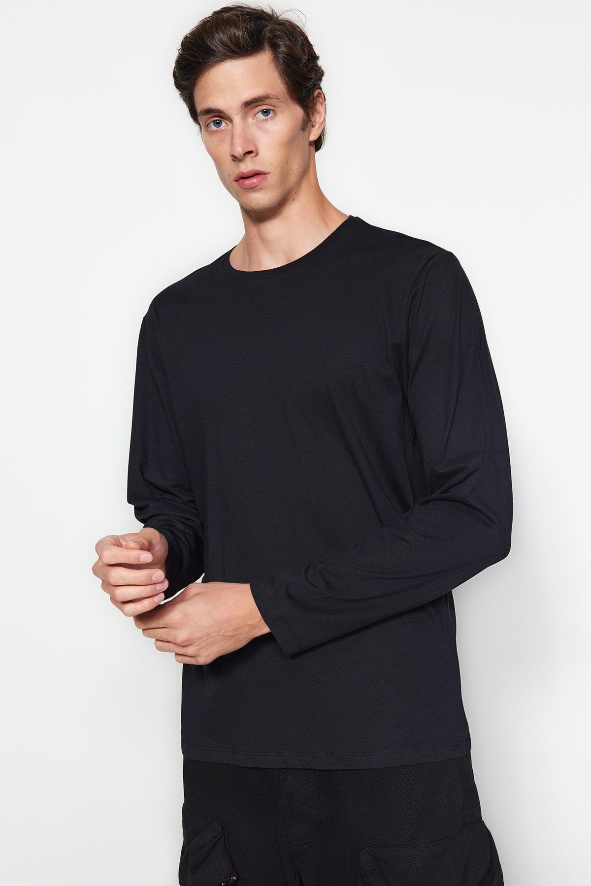 Multicolour Long Sleeve Basic T-Shirt, Set Of 2, , large image number 6