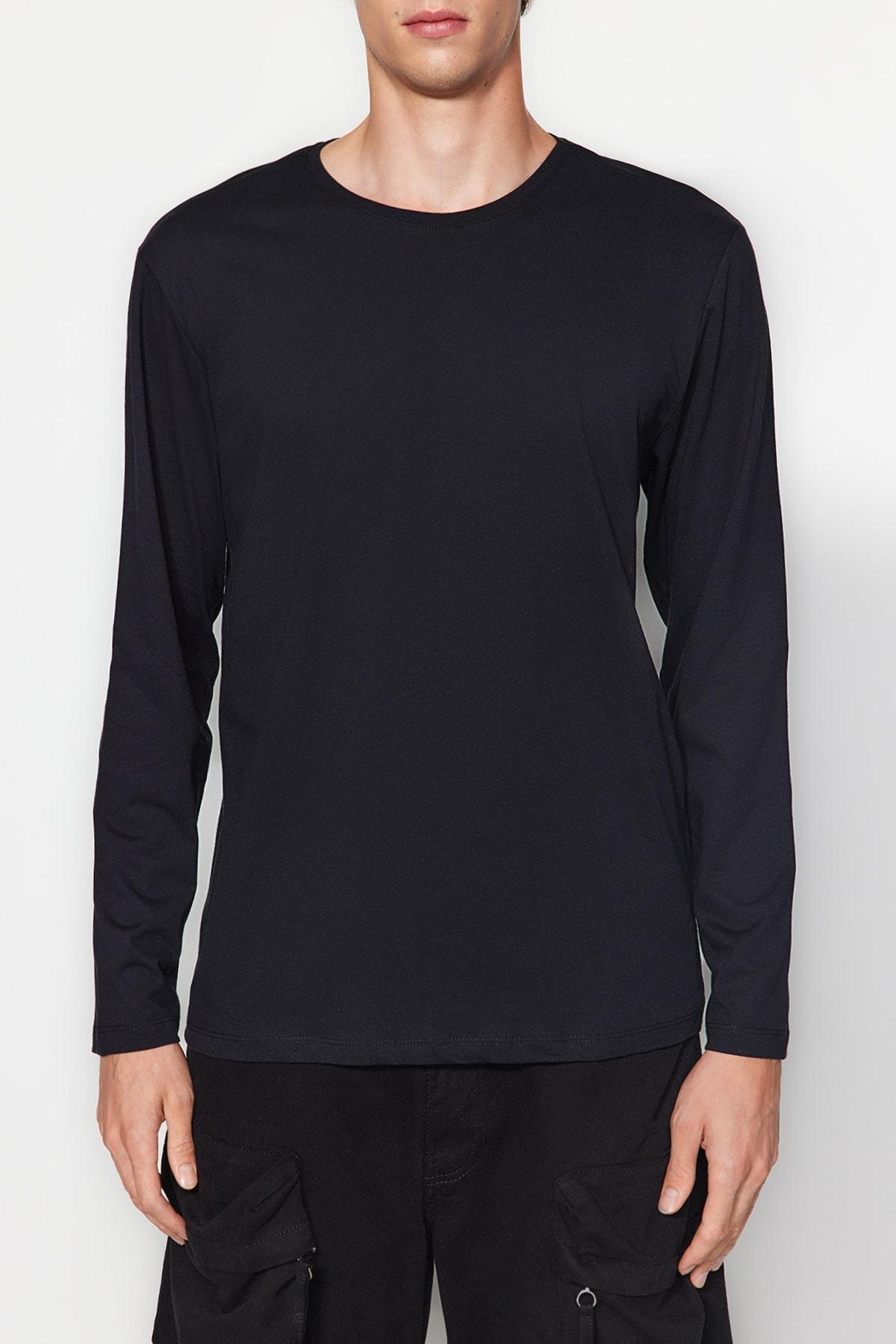 Multicolour Long Sleeve Basic T-Shirt, Set Of 2, , large image number 7