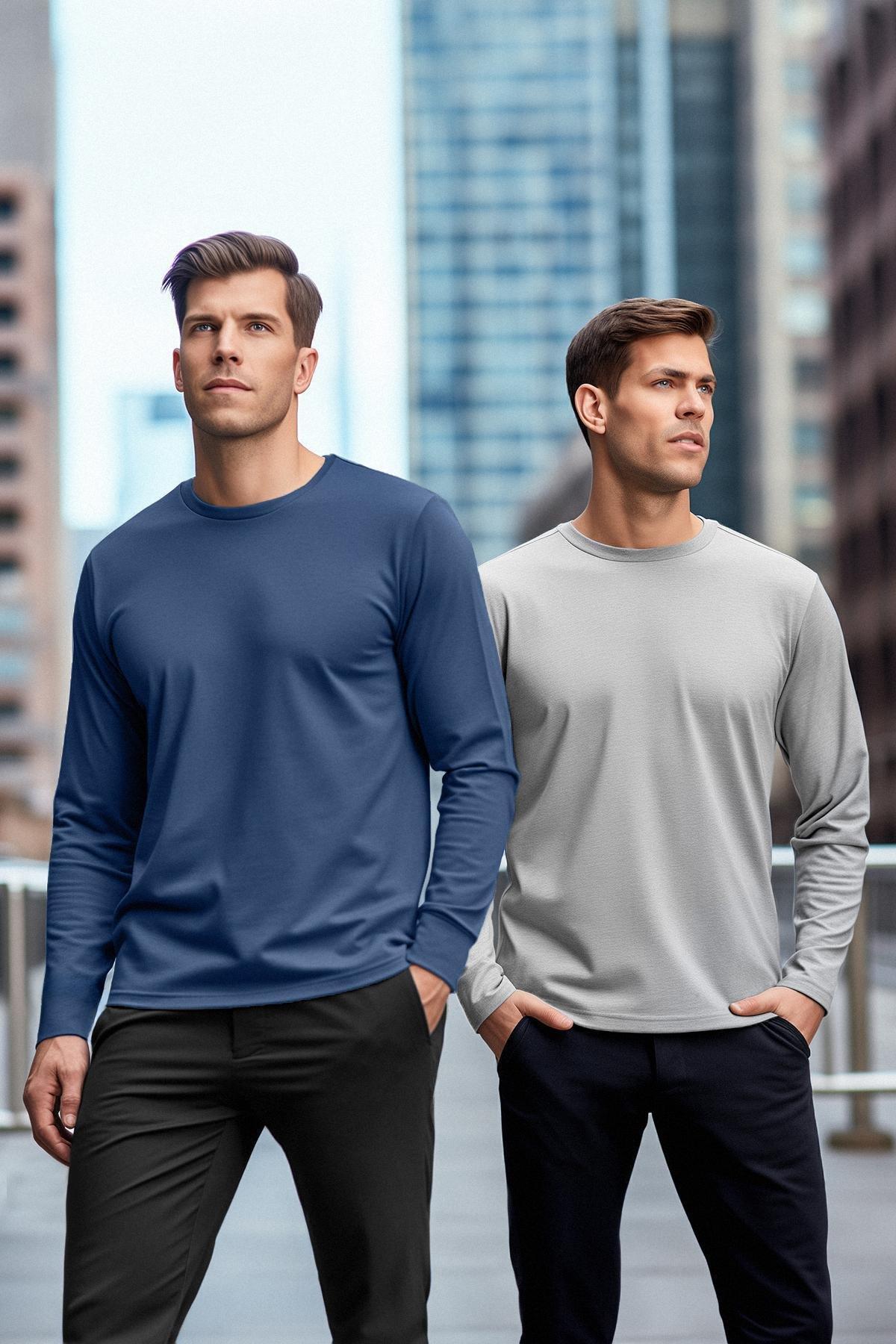 Multicolour Long Sleeve T-Shirt, Set Of 2, , large image number 0