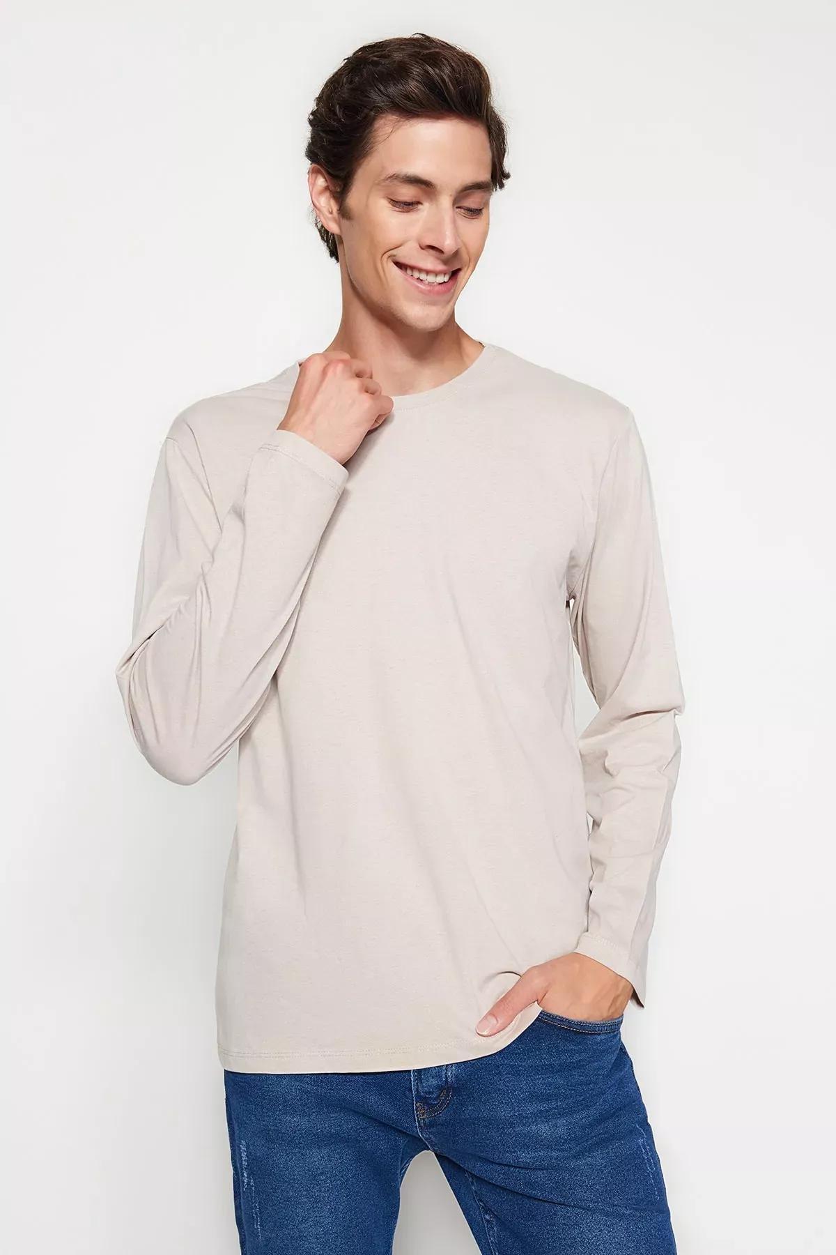 Multicolour Basic T-Shirt, Set Of 2, Navy Blue-Beige, large image number 1