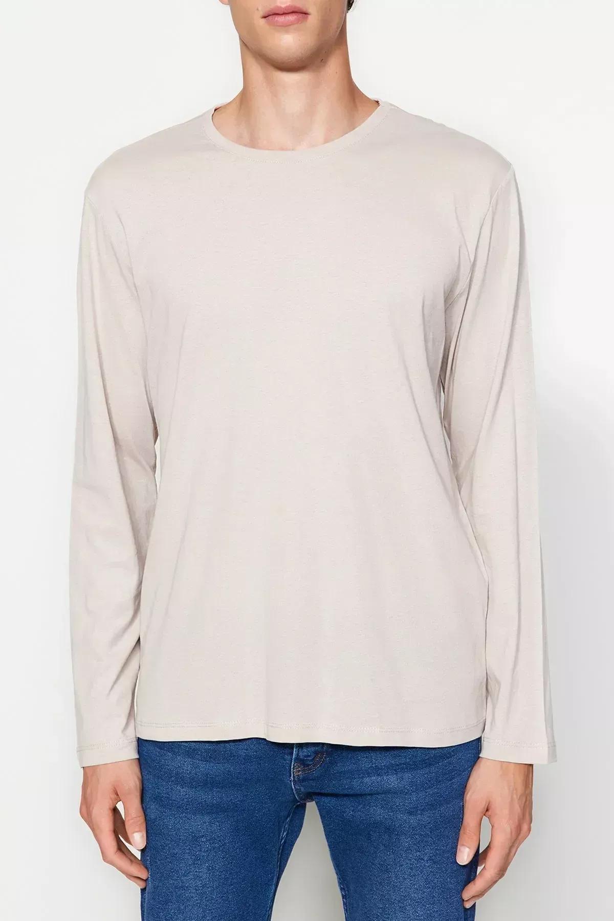 Multicolour Basic T-Shirt, Set Of 2, Navy Blue-Beige, large image number 3