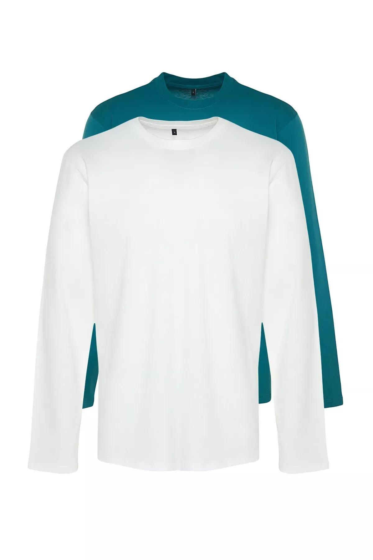 Multicolour Long Sleeve T-Shirt, Set Of 2, Oil, medium